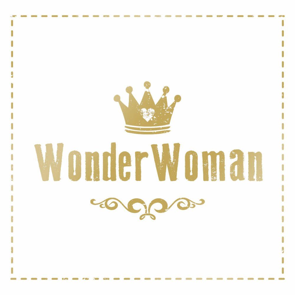 PPD Papierserviette Wonder Woman 20 Stück Gold 33 cm