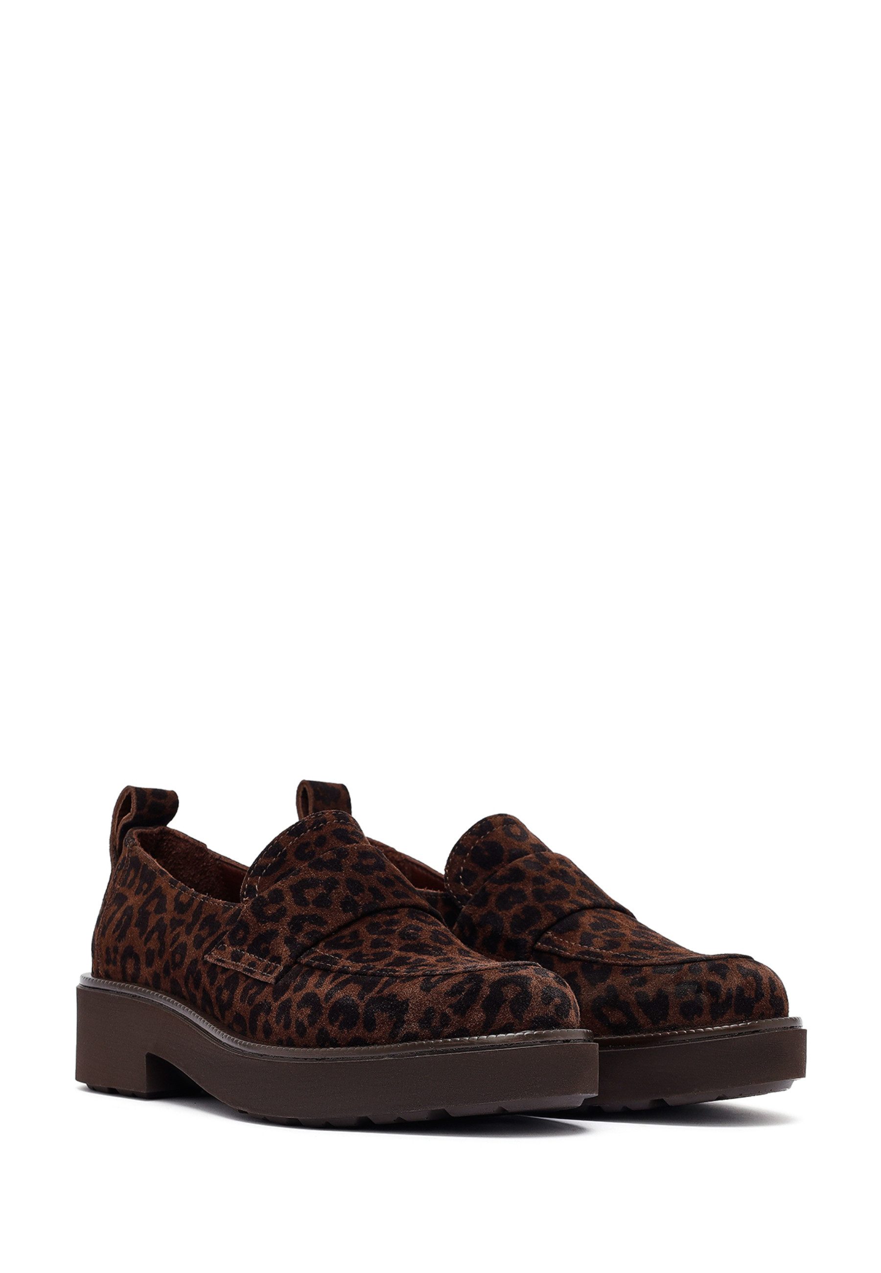 Derimod Maskuline Loafer aus Veloursleder Loafer Textilfutter, EVA Sohle, Absatz 3 cm