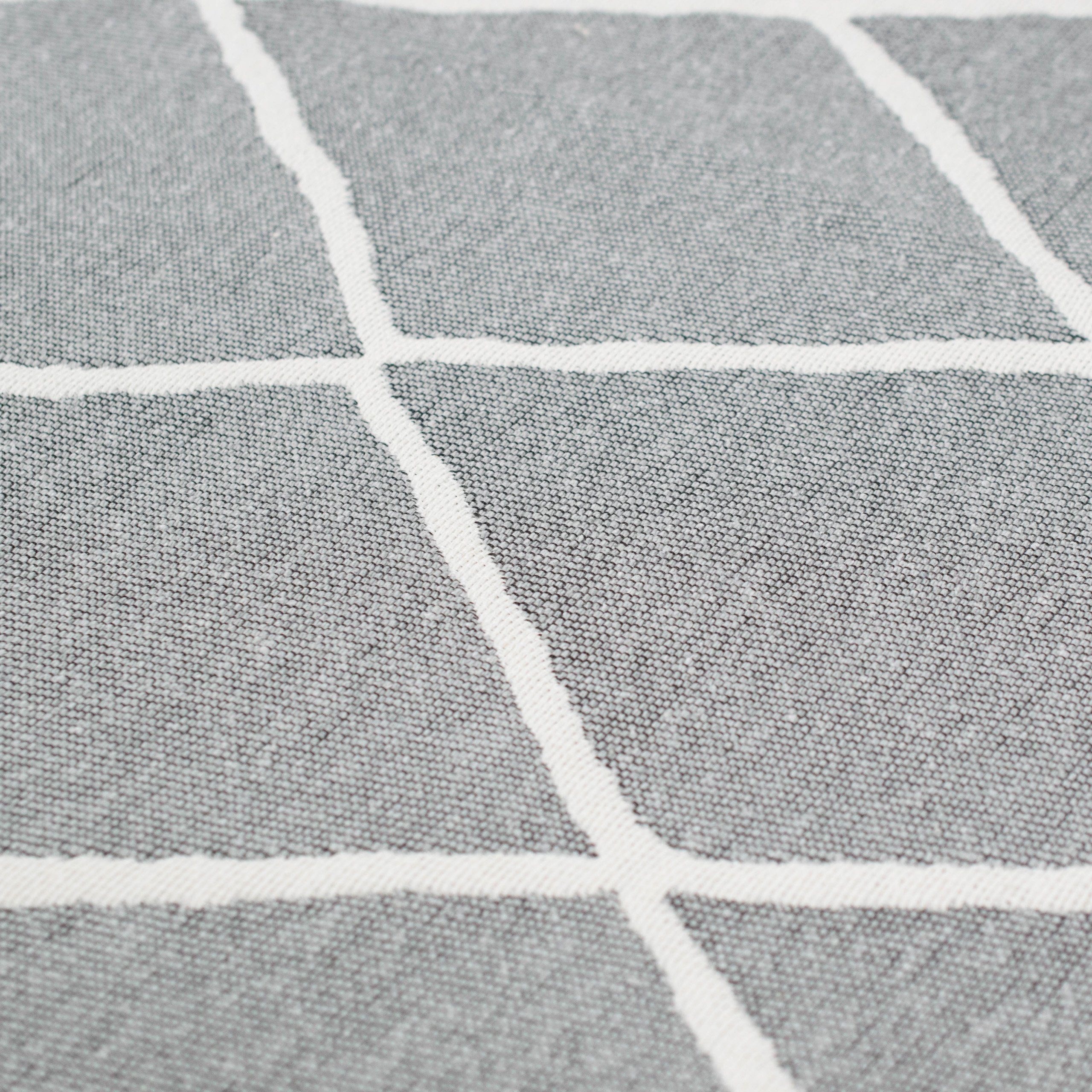 Outdoorteppich Teppich-Traum, Moderner Rauten creme, In- & in & rechteckig 2 Farbdesigns grau Wendeteppich Outdoor,