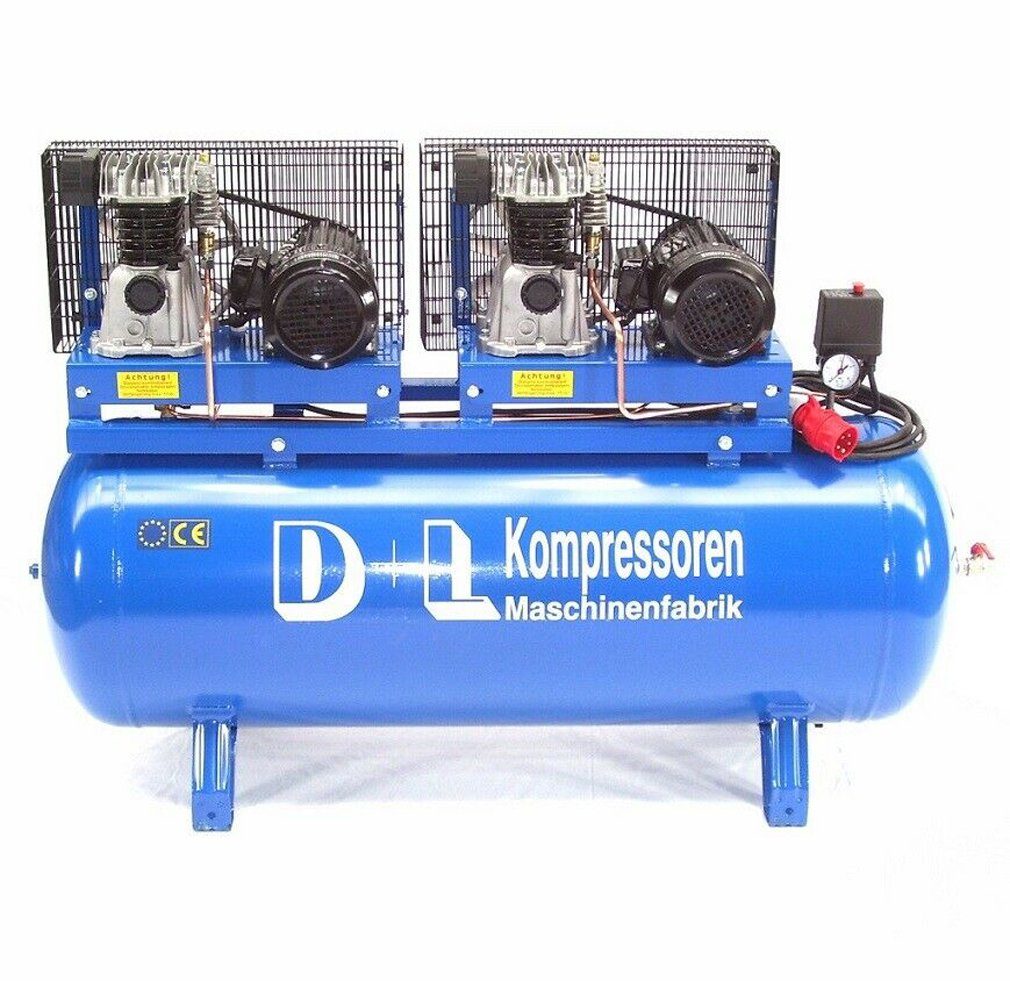 400V Kompressor 6PS Apex Werkstattkompressor Duo 2x450/11/150D 900L Kompressor