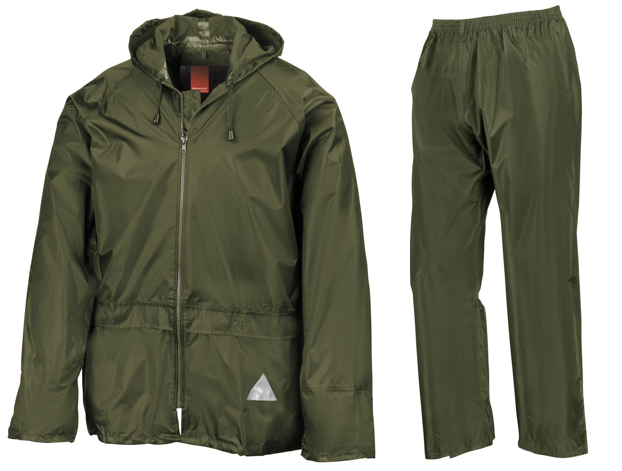 Result Regenanzug Set wasserdicht FaS95 Jacke Anzug Green Regen Olive und Hose