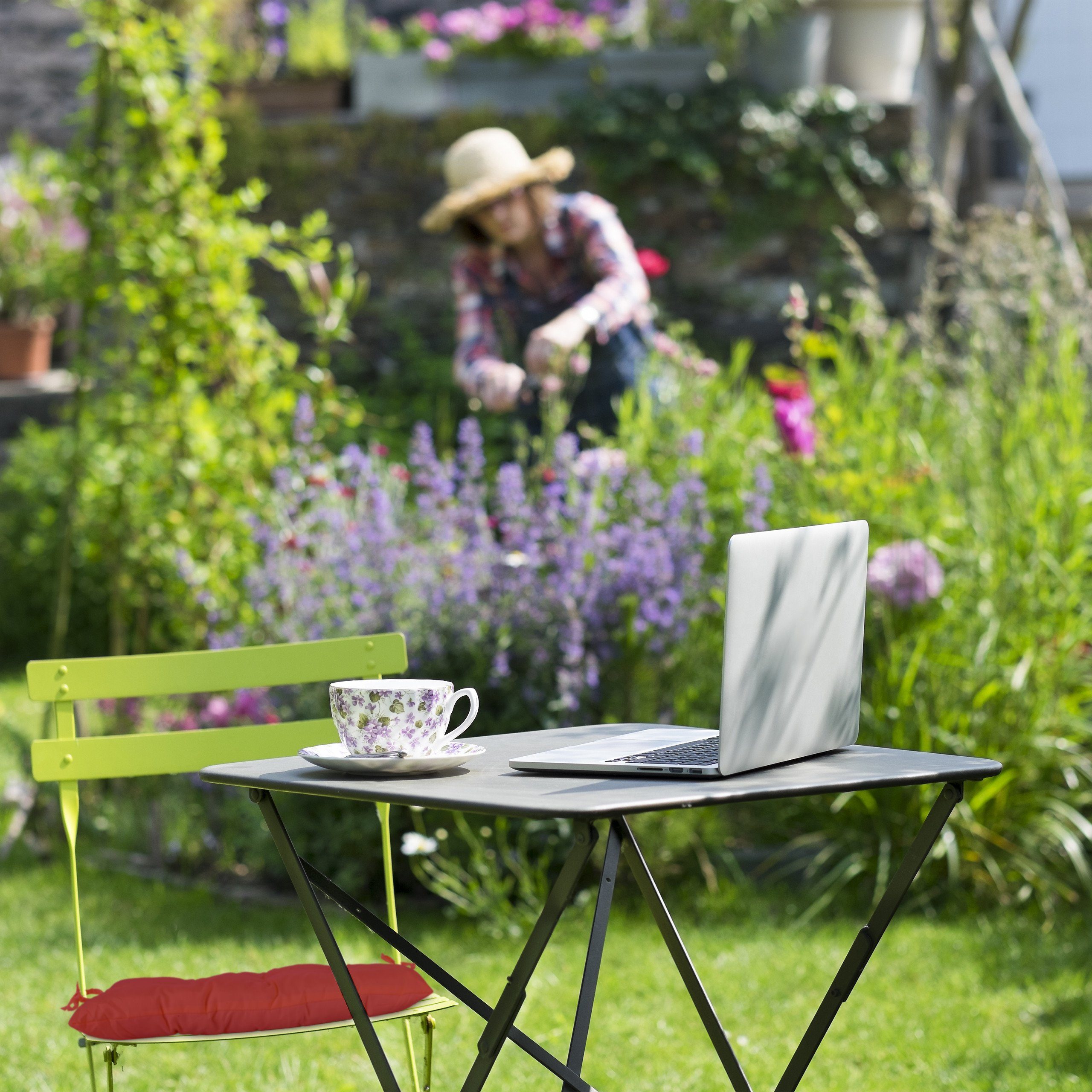 rot Set Stuhlkissen 4er relaxdays Stuhlkissen