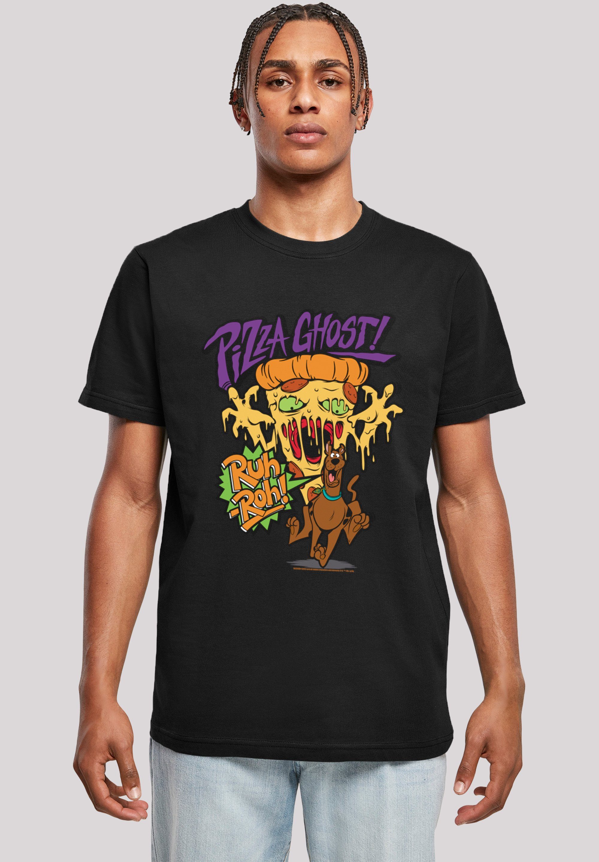 F4NT4STIC T-Shirt Scooby Doo Pizza Ghost Geist Herren,Premium Merch,Regular-Fit,Basic,Bedruckt schwarz