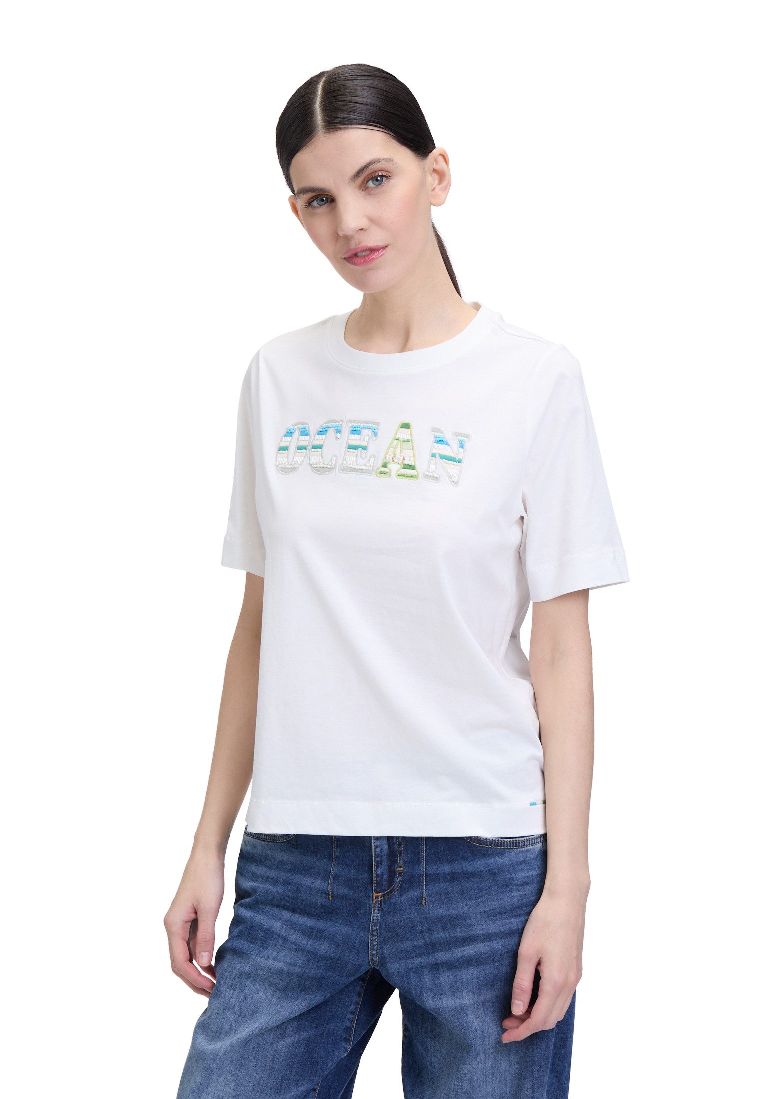 Cartoon Kurzarmshirt Cartoon Halbarm-Shirt mit Rundhalsausschnitt günstig online kaufen