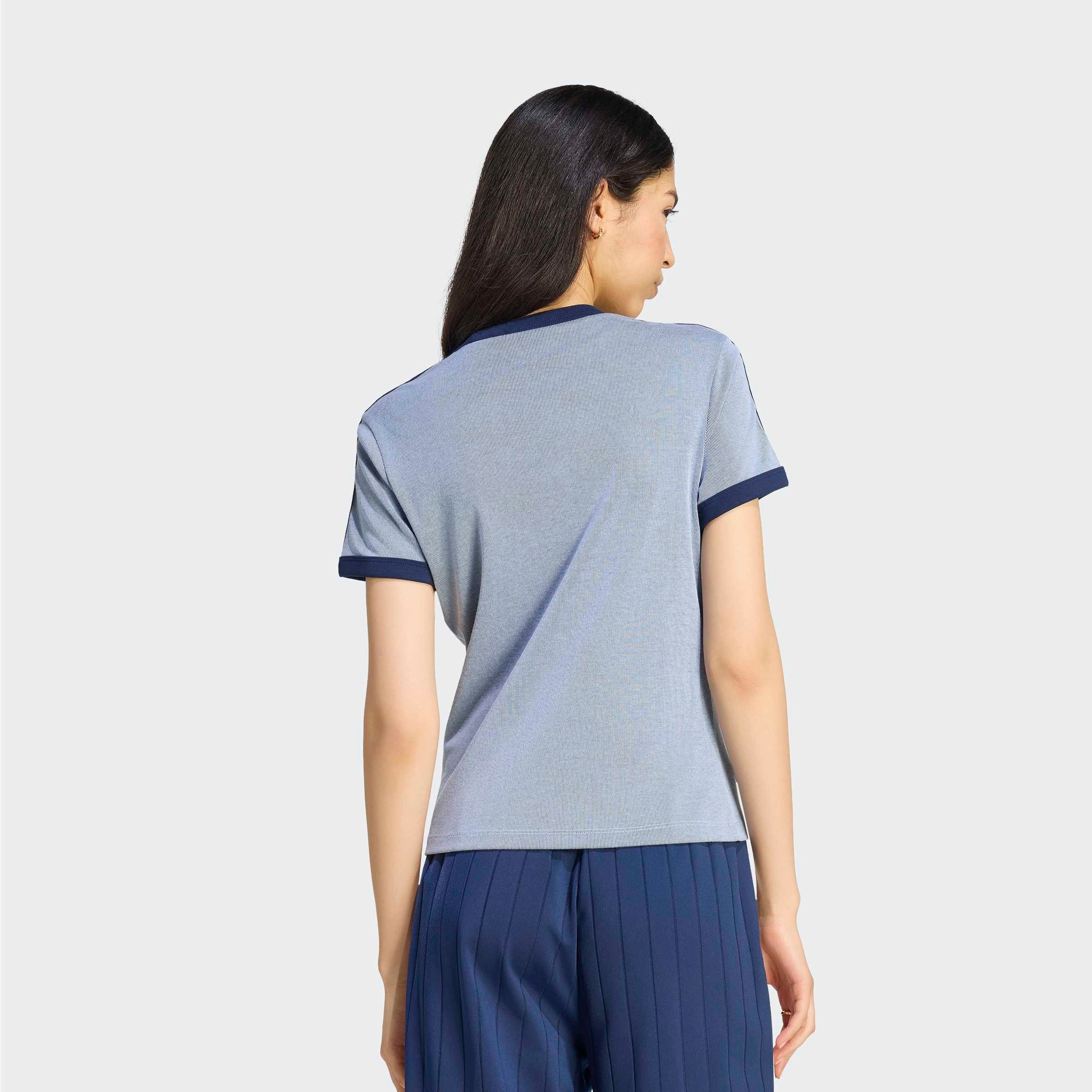 adidas Originals T-Shirt HEATHER 3-STREIFEN CALI mit Rundhalsausschnitt, sportlicher Stil, ohne Verschluss