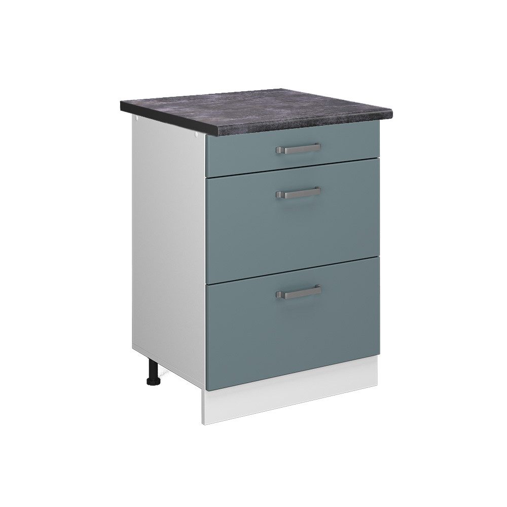 Vicco Unterschrank R-Line, Blau-Grau/Weiß, 60 cm günstig online kaufen