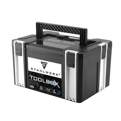 STAHLWERK Werkzeugbox Universal Toolbox Größe L 443 x 310 x 248 mm, stapelbare Systembox, Werkzeugkiste, Werkzeugkoffer