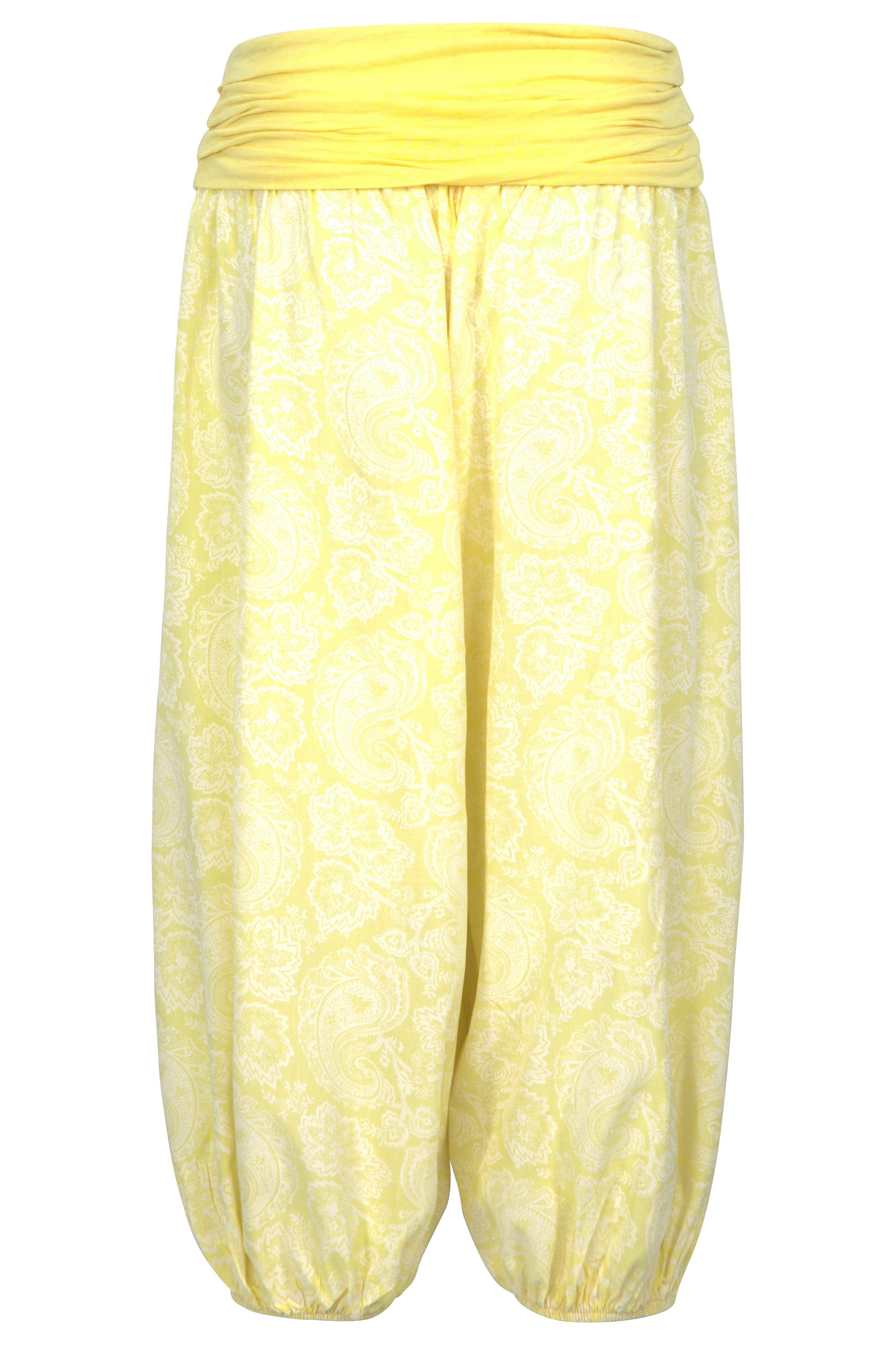 malito more than fashion Haremshose malito Damen Capri Hose mit Orient Print, Haremshose zum Tanzen, Haremshose Knielang