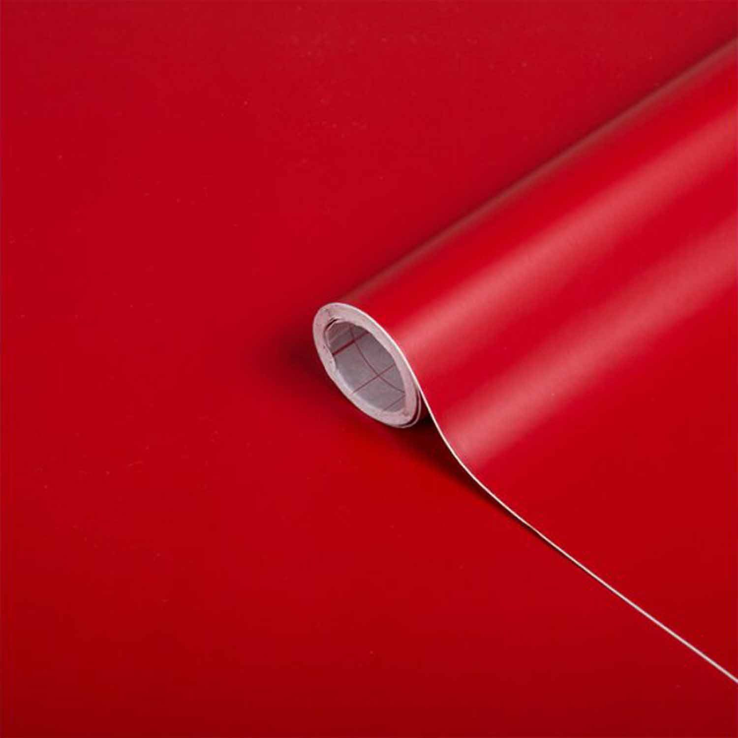 d-c-fix Möbelfolie Uni matt signalrot - selbstklebende Dekofolie Klebefolie Möbel Küche, Designfolie 210 x 90cm - zuschneidbar und rückstandslos entfernbar