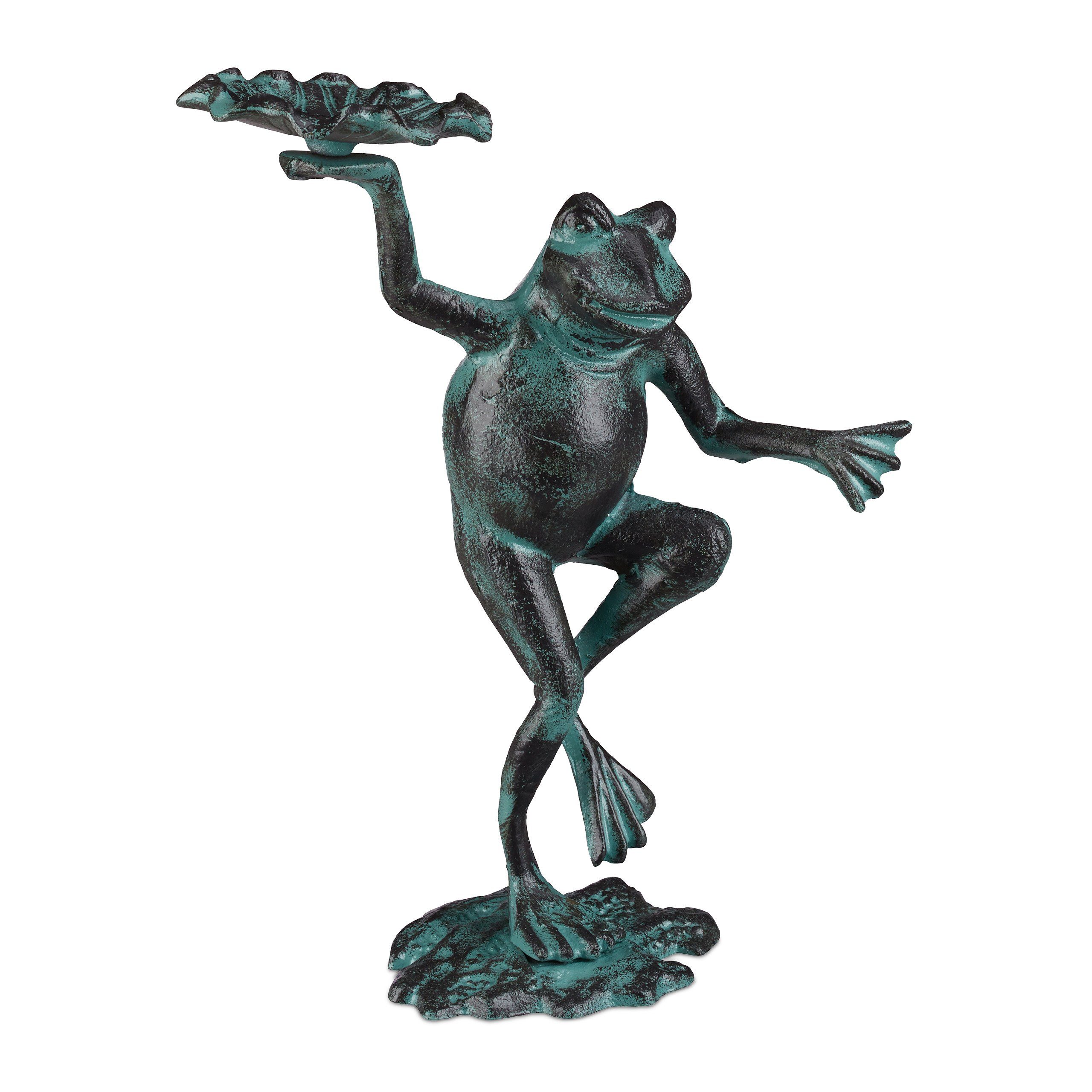 relaxdays Gartenfigur 1 Gartenfigur x Frosch