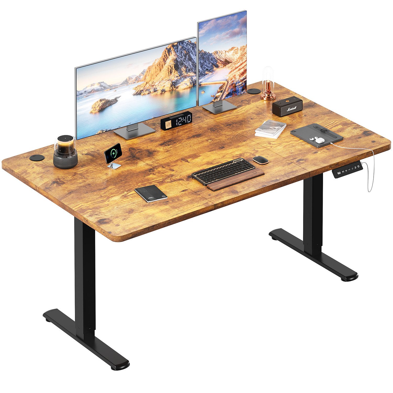 HOMALL Schreibtisch Höhenverstellbarer mit Gedächtnissteuerung, 110/120/140 günstig online kaufen