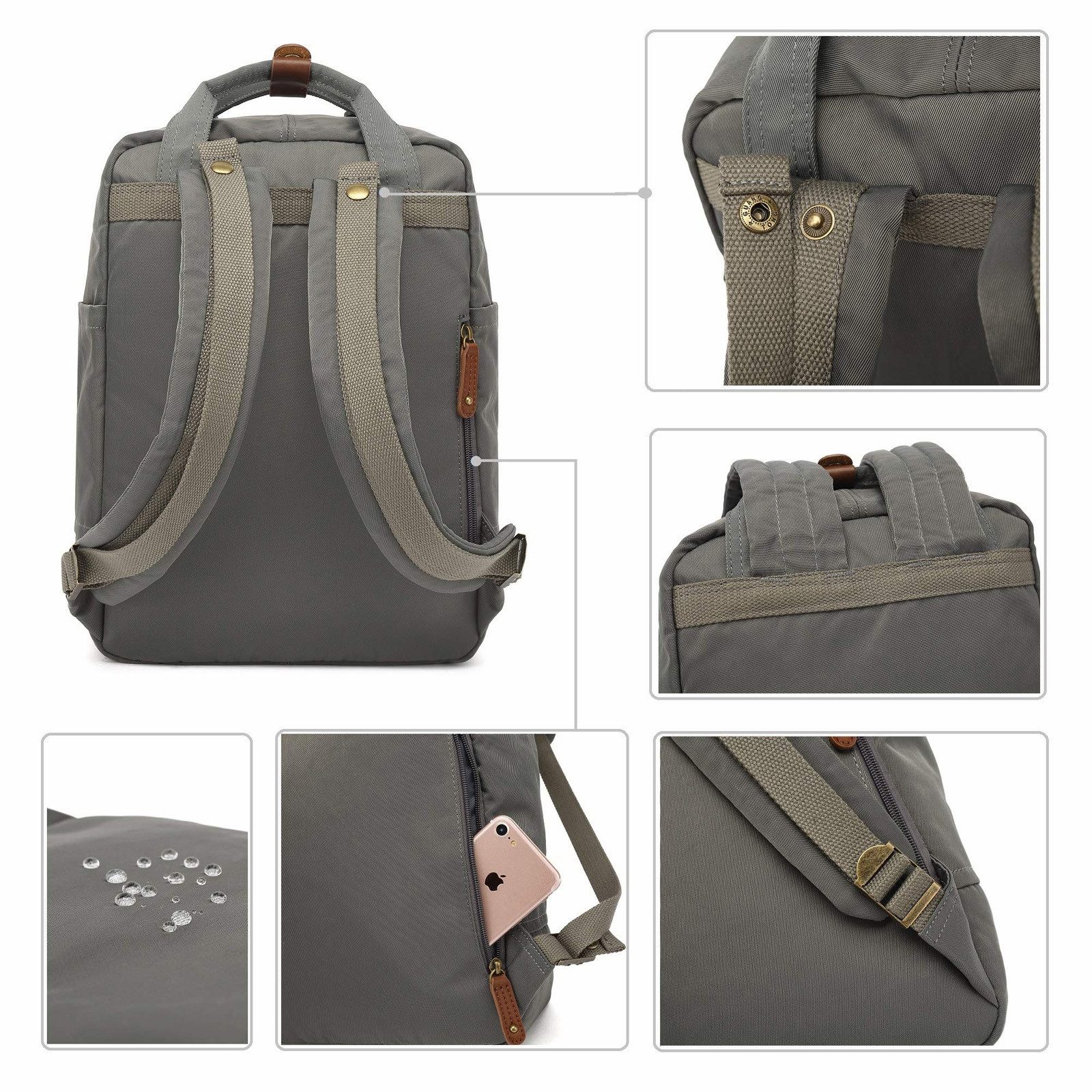 TAN.TOMI Schulrucksack Rucksack für Schule, Arbeit und Freizeit. Tagesrucksack für Teenager, Daypack Rucksack Damen Herren- Anti Diebstahl Tasche – Bild 3 von 5
