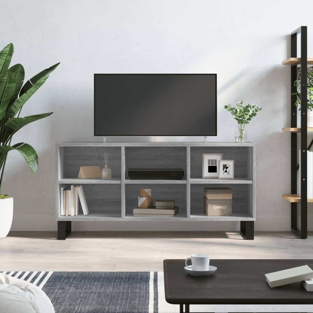 furnicato TV-Schrank cm Holzwerkstoff 103,5x30x50 Sonoma Grau