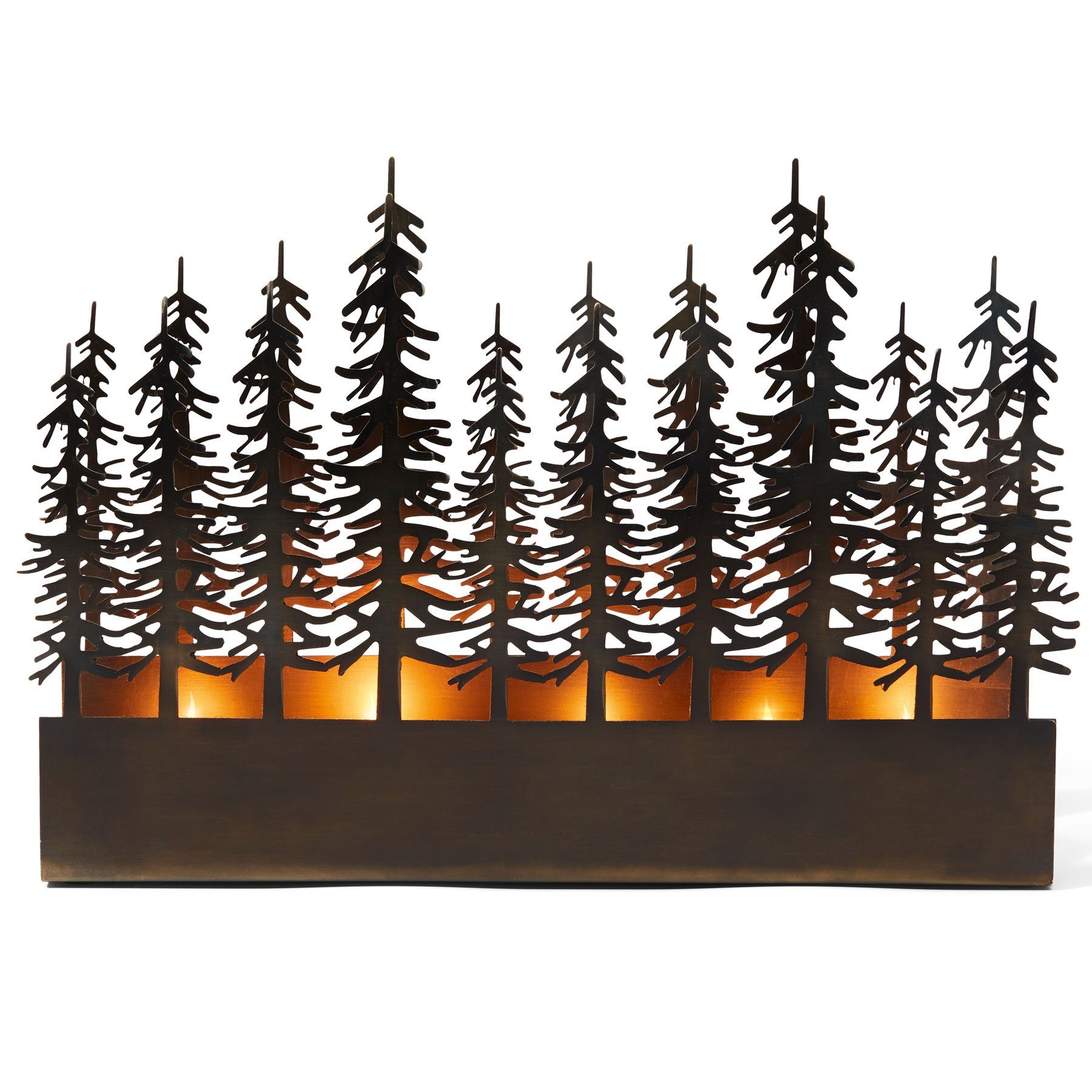 PHILIPPI Teelichthalter Bosque Teelichthalter mit Tannen Länge 29 cm