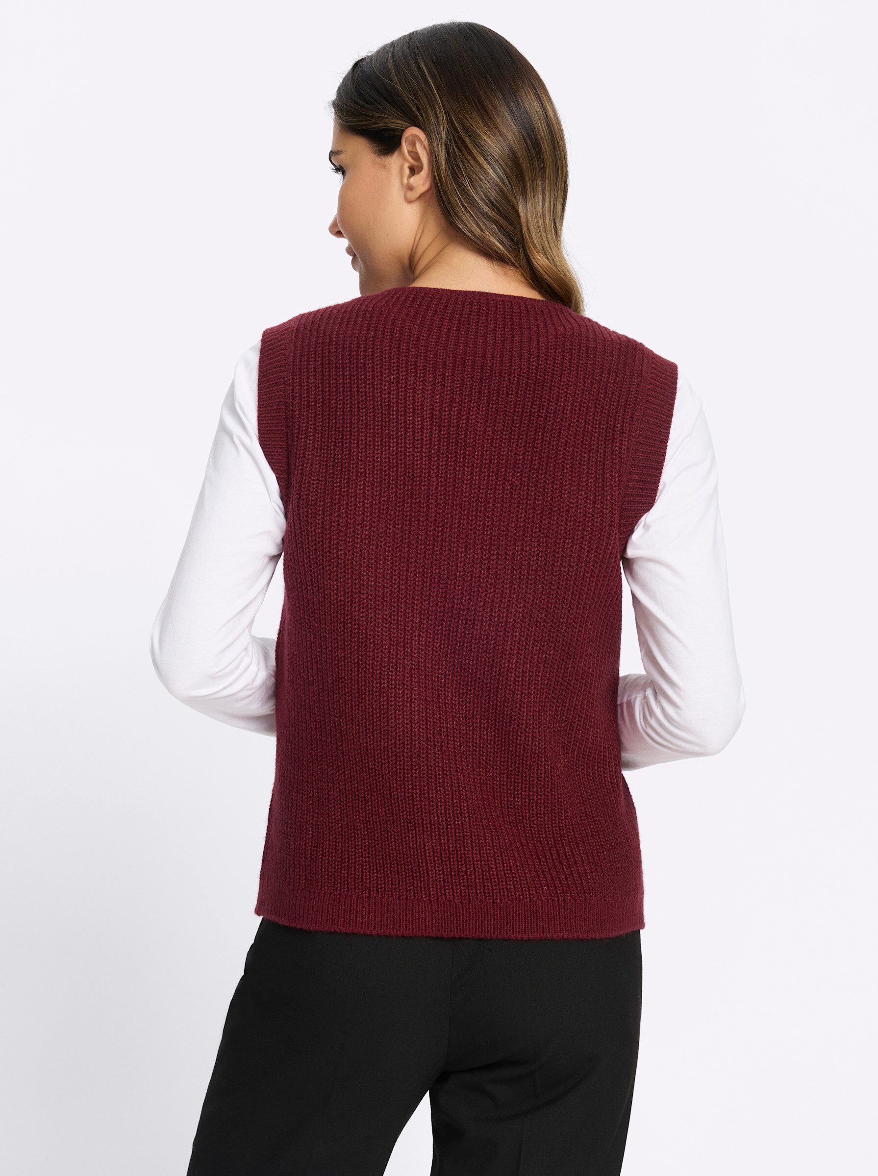 Sieh an! Strickweste Strickweste Ärmellos Jersey