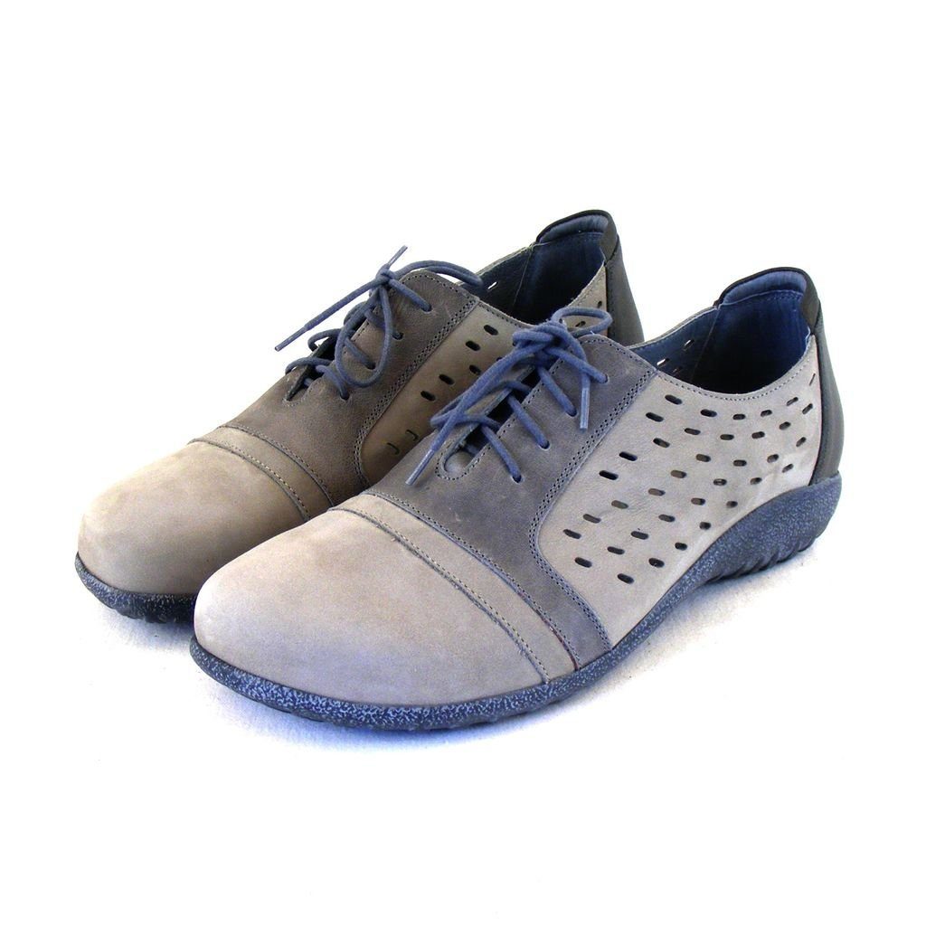 NAOT Schuhe Schnürschuh grau Leder Lalo Damen Halbschuhe Wechselfußbett Naot 17987