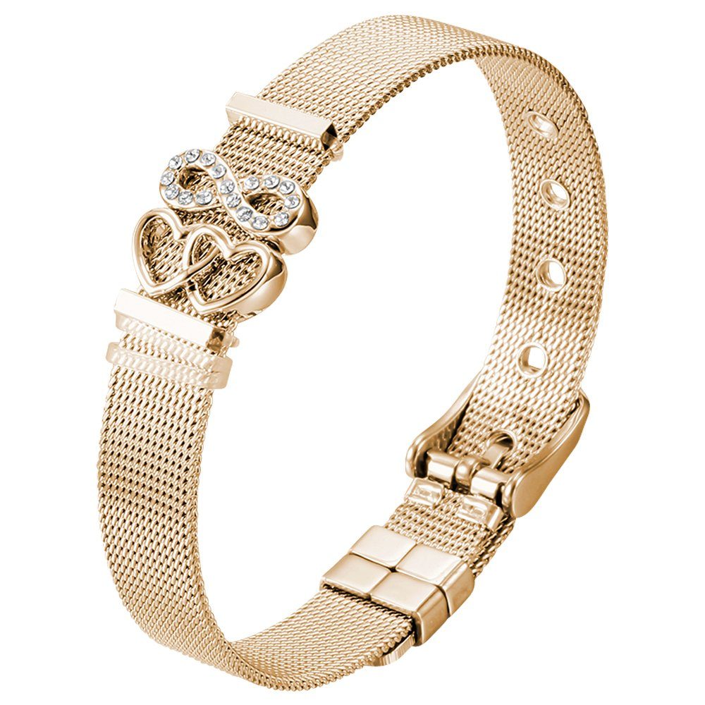 Heideman "Herzchen" (Armband, und mit gold Milanaise Geschenkverpackung), "Unendlichkeitszeichen" inkl. Armband Charms