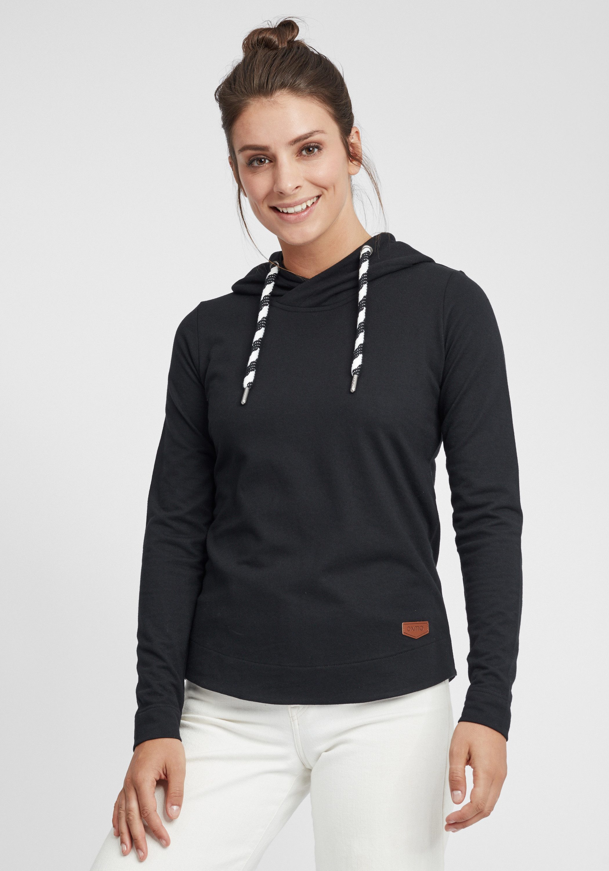 OXMO Hoodie OXWandy Kapuzenpullover mit abgerundetem günstig online kaufen