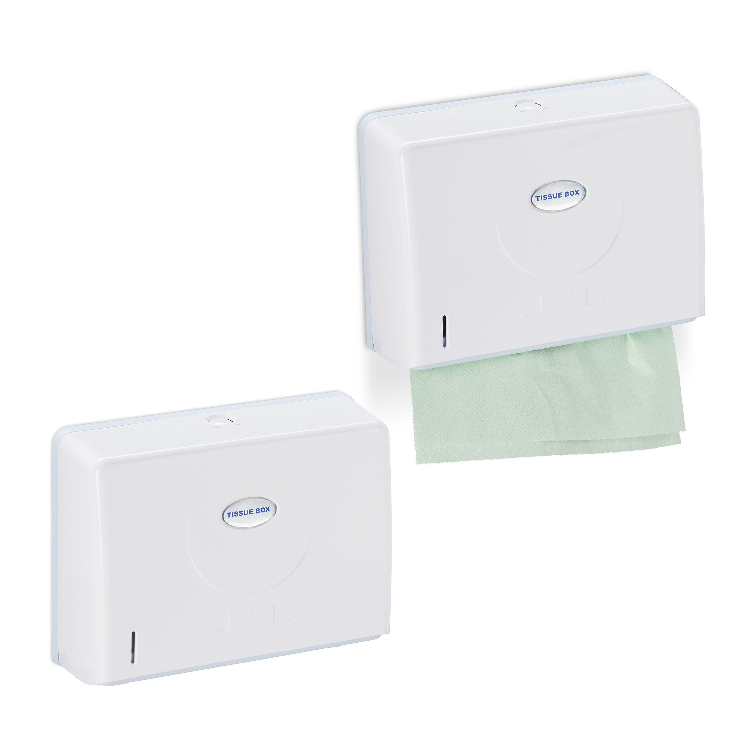 Papiertuchspender 2 x Papierhandtuchspender Wand