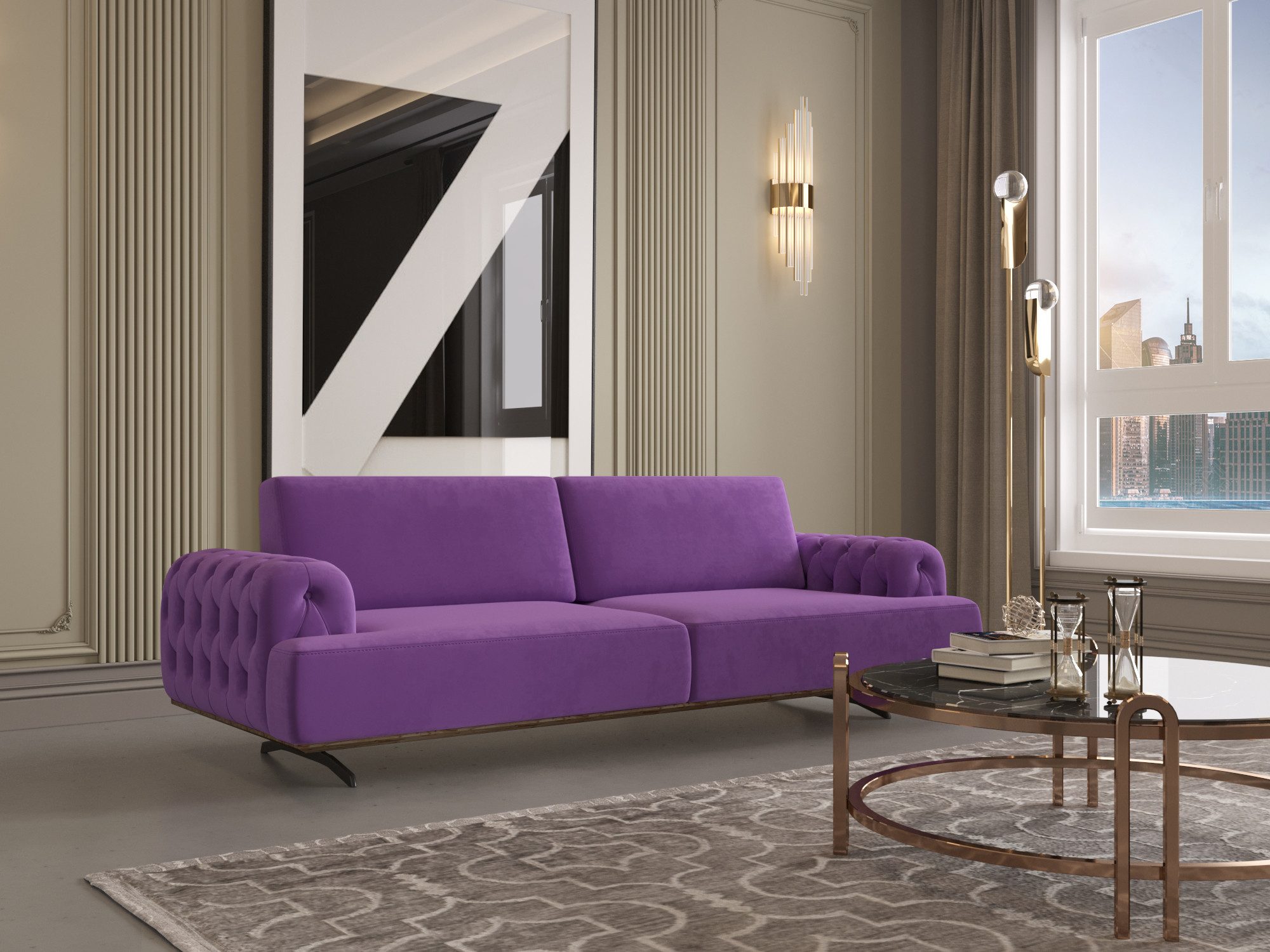 Möbeldreams Chesterfield-Sofa Chesterfield Sofa Modern Verstellbare Rückenlehne