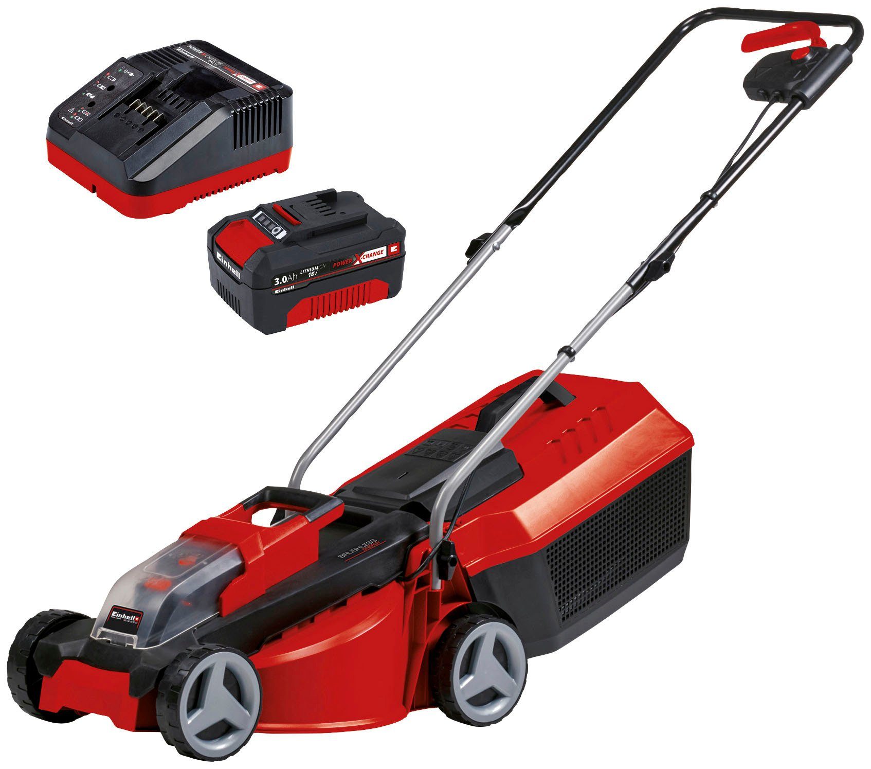 Einhell Akkurasenmäher GE-CM 18/30 Li (1x3,0Ah), 30 cm Schnittbreite, (Set), mit Akku und Ladegerät