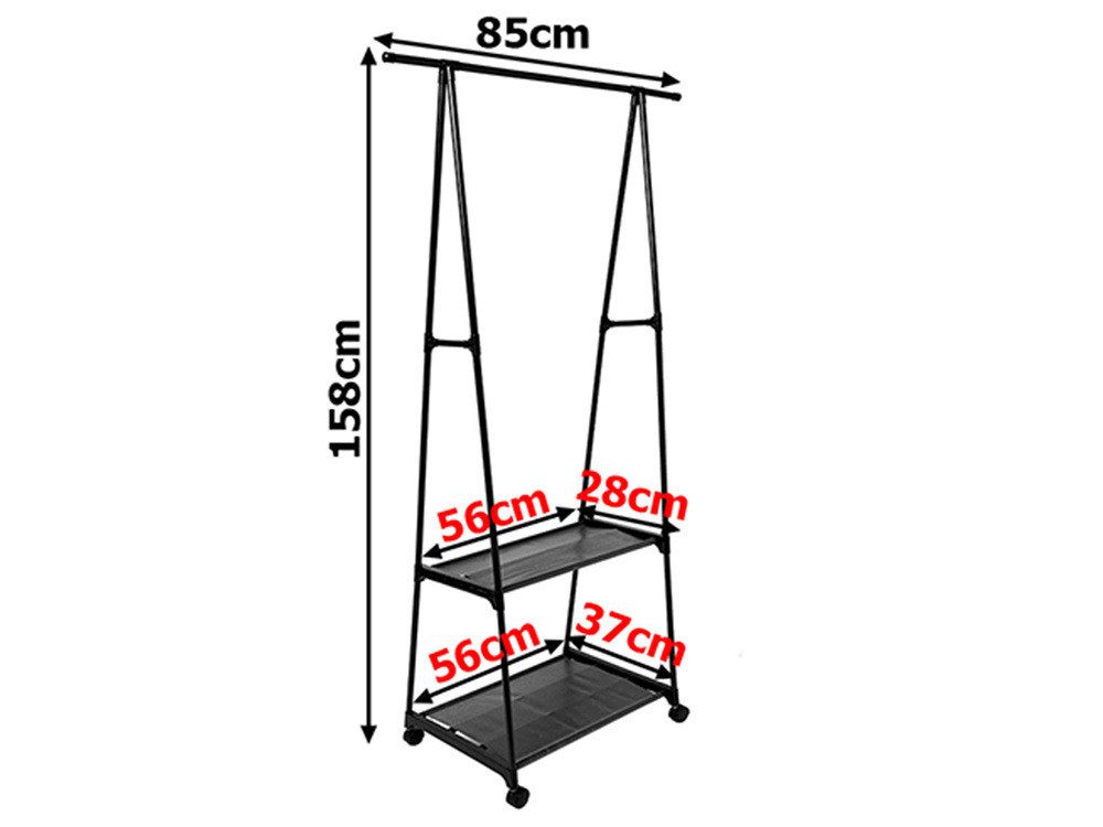 VERK GROUP Kleiderständer Kleiderständer Wäscheständer Kleiderstange Rollga günstig online kaufen