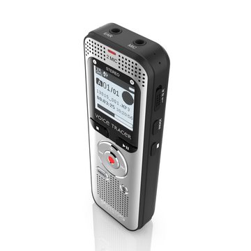 Philips DVT2010 Audiorecorder Digitales Aufnahmegerät (8GB, 40 Stunden Batterielaufzeit, UKW Radio)