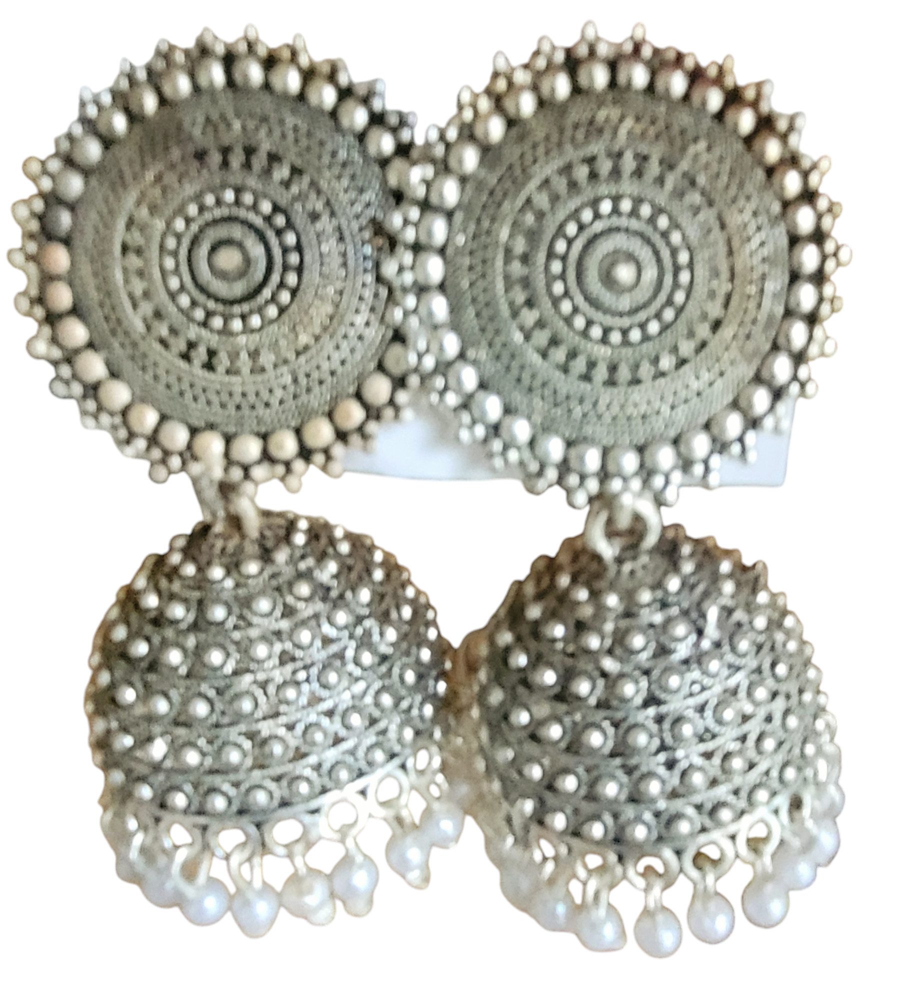 PfauGermany Paar Ohrhänger White Beads JUMKHA (2-tlg)
