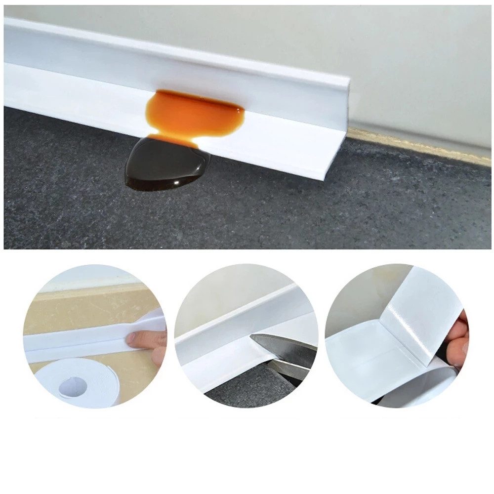 Blusmart Dichtungsband Dichtungsband für Küche und Bad, (Selbstklebend Abdichtungsband Wasserdicht, 0,38m*3,2m), Für Küche und Bad zum Abdichten von Wannen, Was – Bild 4 von 5