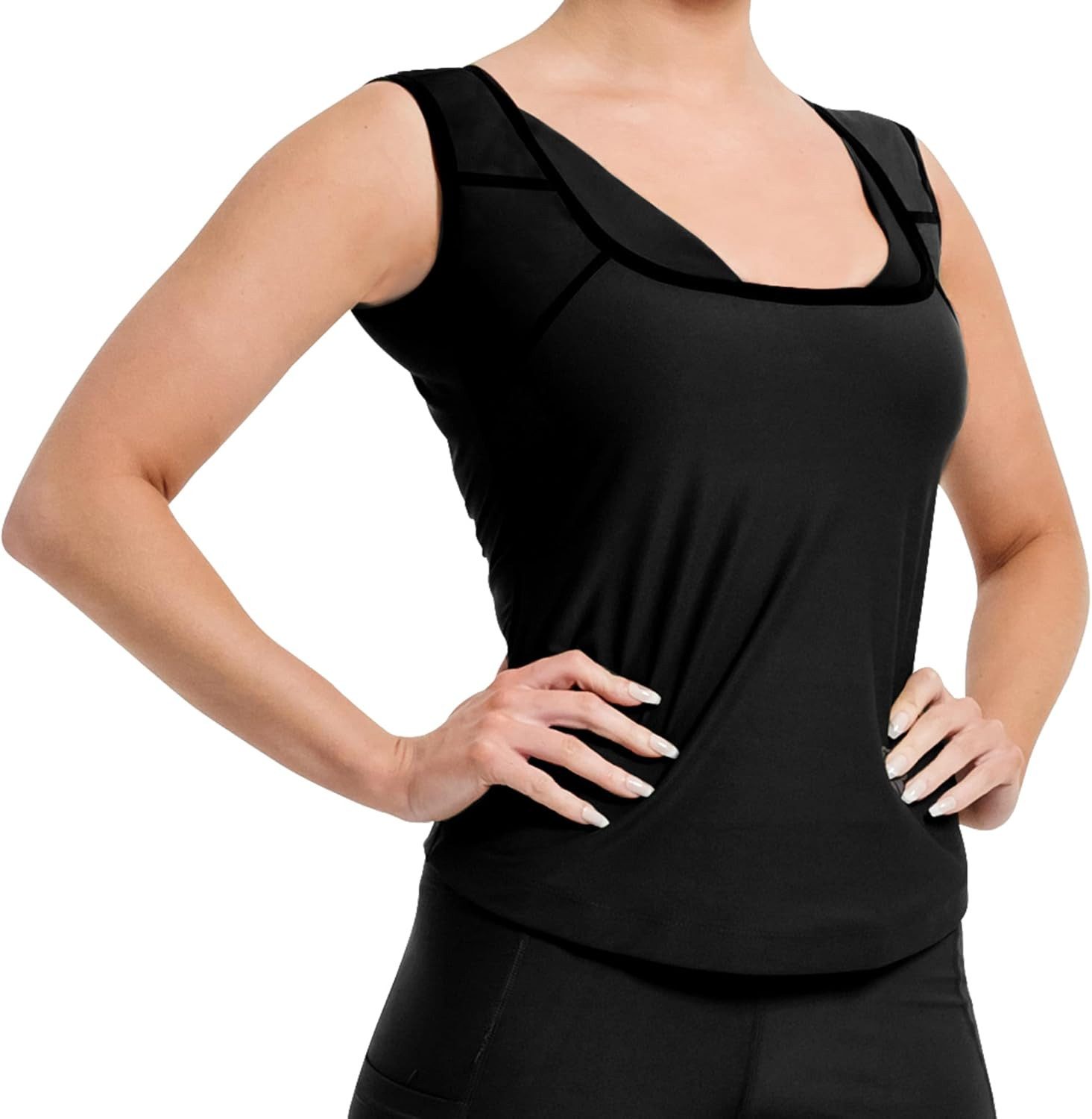 RDX Kompressionsshirt RDX Damen-Saunaweste, wärmespeichernder Schweiß-Taillentrainer