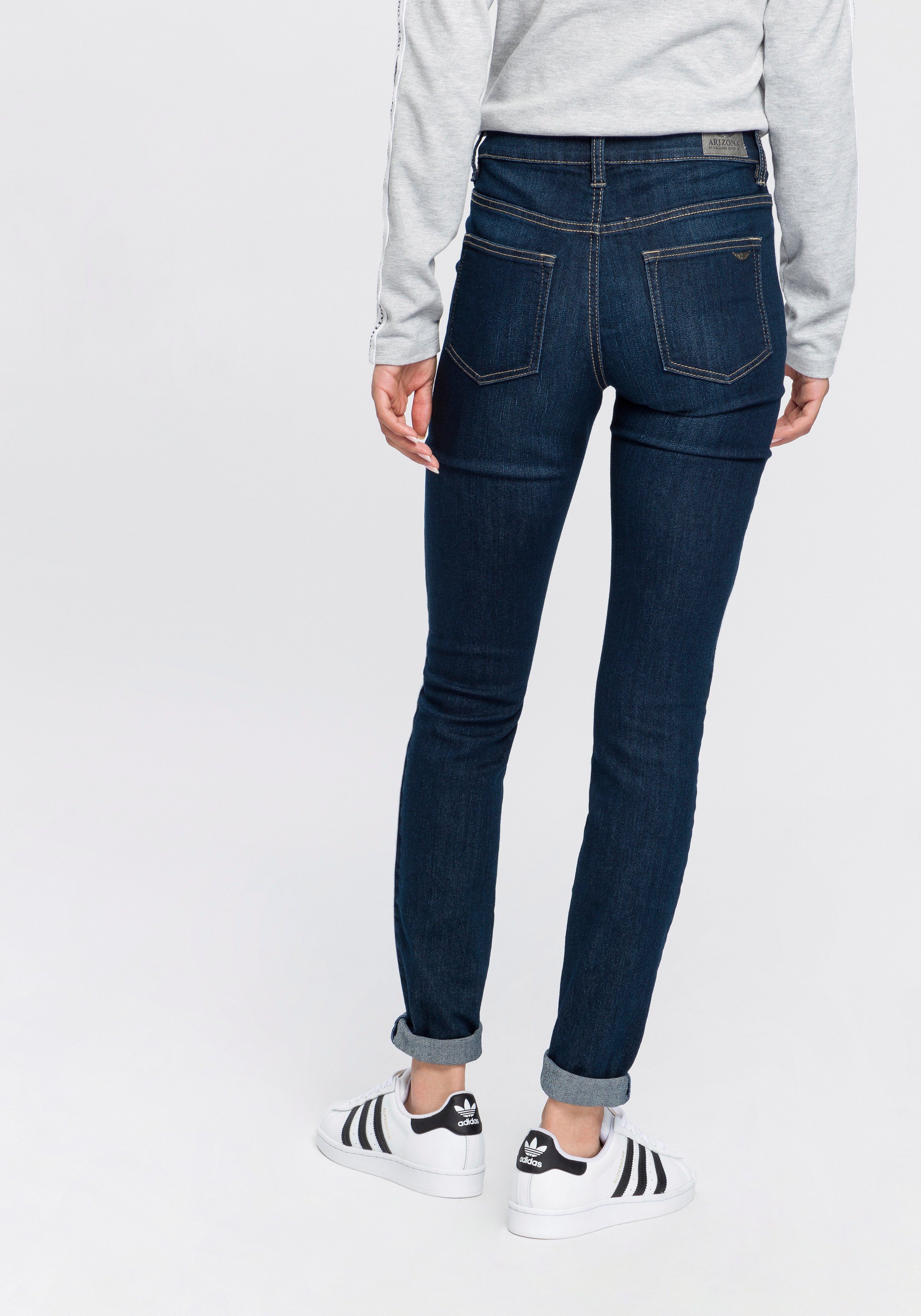 Waist Slim-fit-Jeans Arizona coolem mit Seitenstreifen High