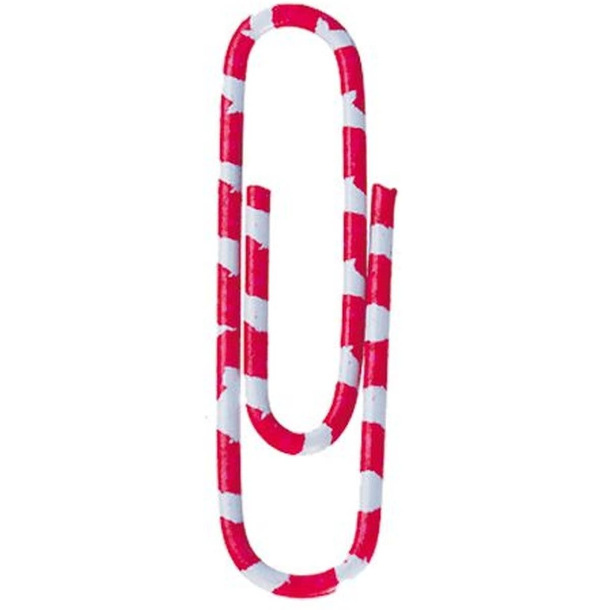 ALCO Büroklammer Briefklammer Zebra kunststoffüberzogen 28mm weiß-rot VE=100 Stück