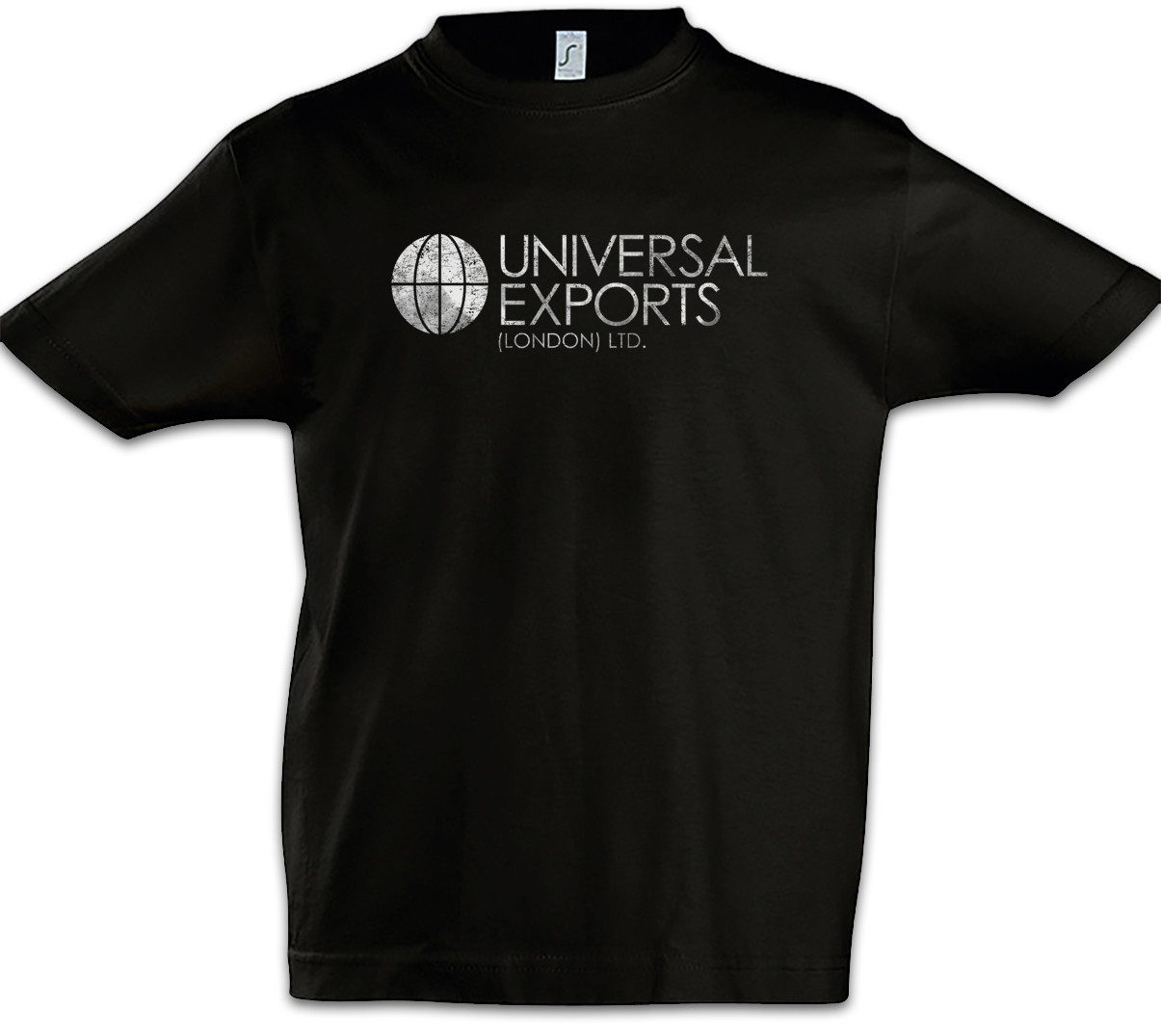 Print-Shirt Universal Exports Kinder T-Shirt James MI6 Agent Company Bond Logo
