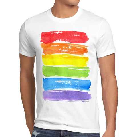 style3 Print-Shirt Herren T-Shirt Regenbogenflagge lgbt liebe toleranz
