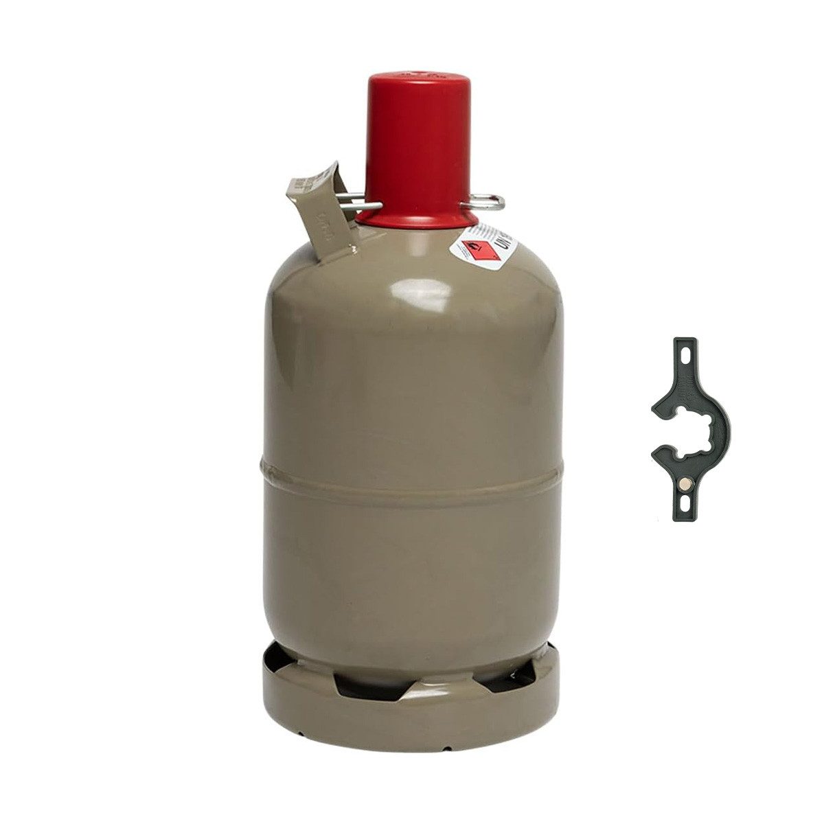 BlueCraft Gas CAGO 5 kg Propan-Gas-Flasche Camping Grill Gasflasche Neu leer, Propan Gas-Flasche (Leer), Eigentumsflasche mit Gasregler-Schlüssel