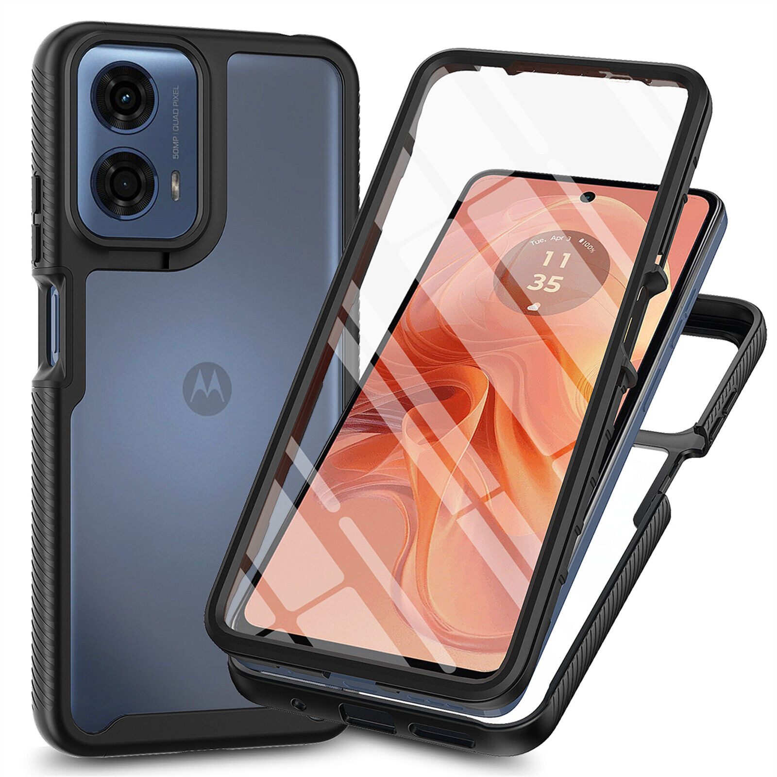 Handyhülle für Motorola Moto G04/G24/E14 TPU Case mit 360° Rundumschutz