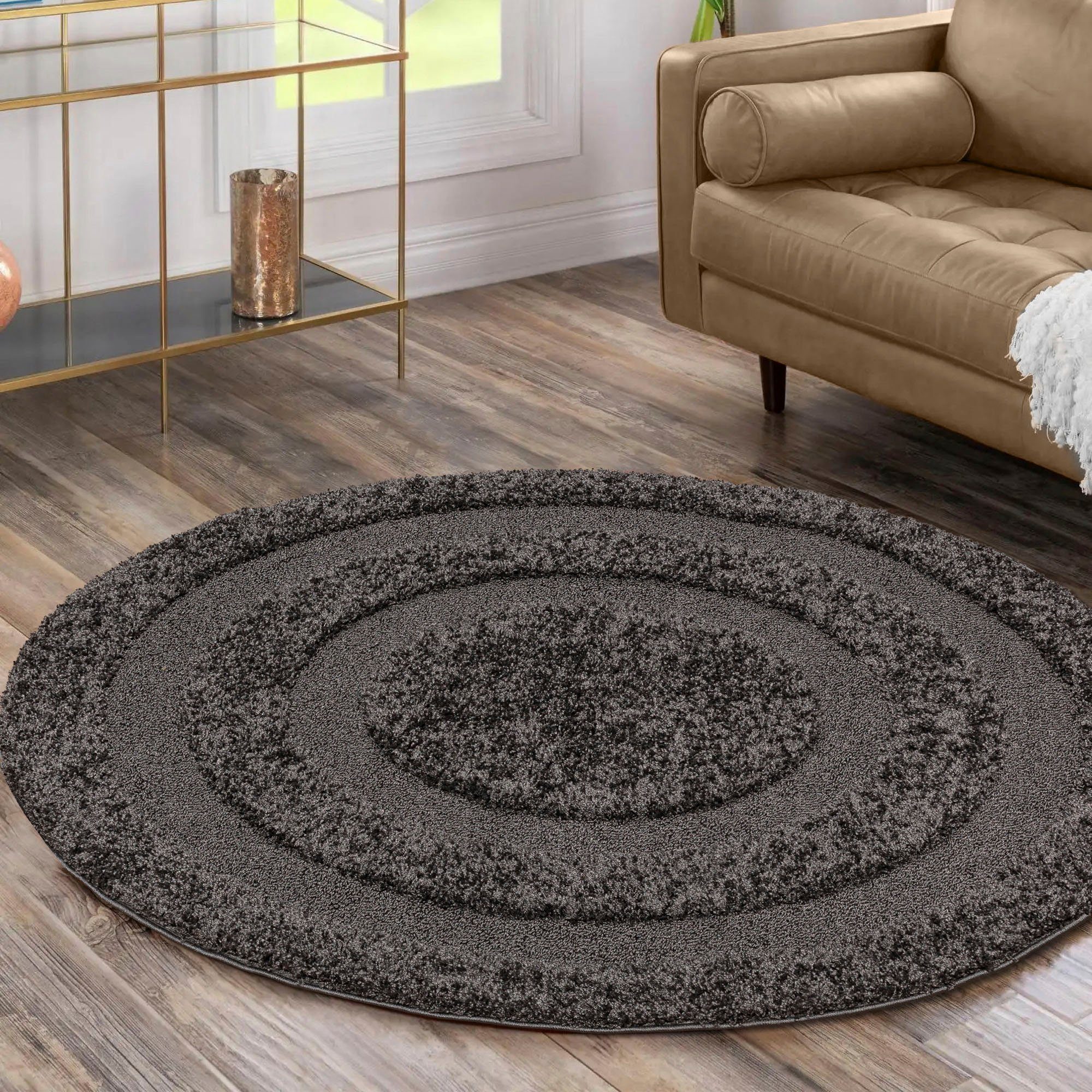 Sanat Hochflor-Teppich Luxus 3500, auch in Rund erhältlich, rund, Höhe: 30 mm, robuster Langflor, weich, Wohnzimmer, Schlafzimmer