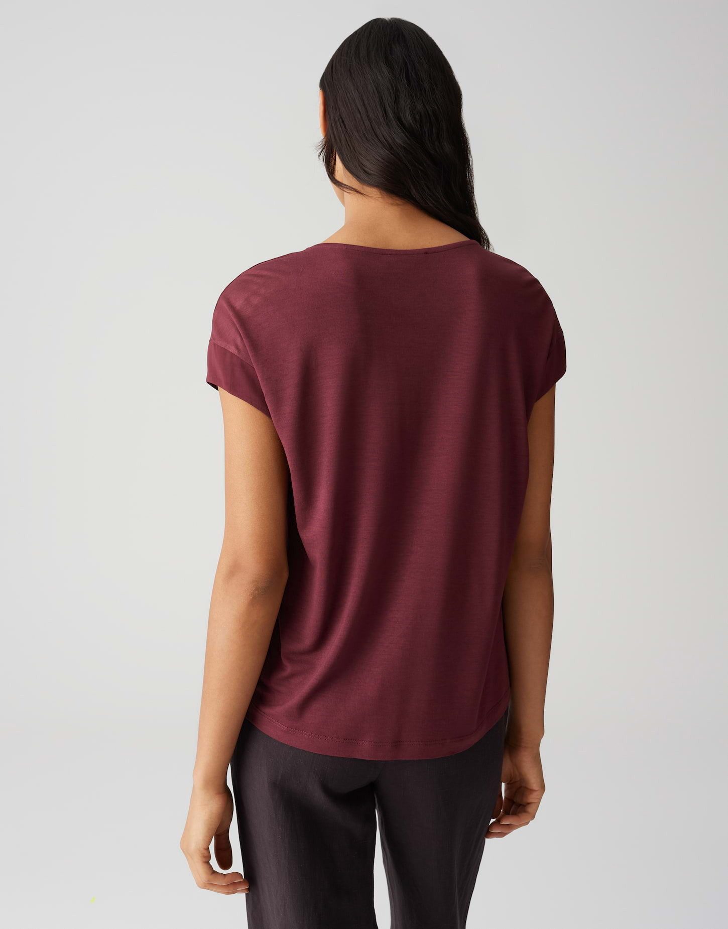 OPUS Kurzarmshirt SESONNE Regular im Materialmix