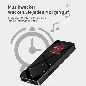 yozhiqu 1,8-Zoll-Touchscreen 128GB Tragbarer MP3-Player mit Bluetooth 5.0 MP3-Player (High-Fidelity-Verlustfreier Musikplayer mit Lautsprecher, FM-Radio)
