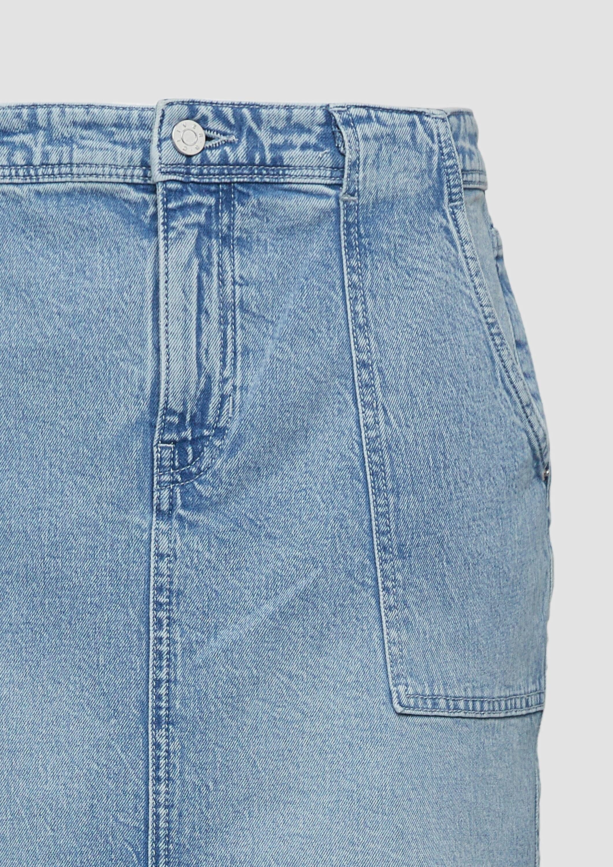 s.Oliver Midirock Rock Denim-Midirock mit Schlitz