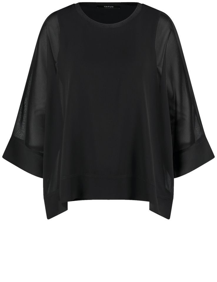 T-Shirt – Unifarbenes T-Shirt mit Rundhalsausschnitt und 1/2 Arm
