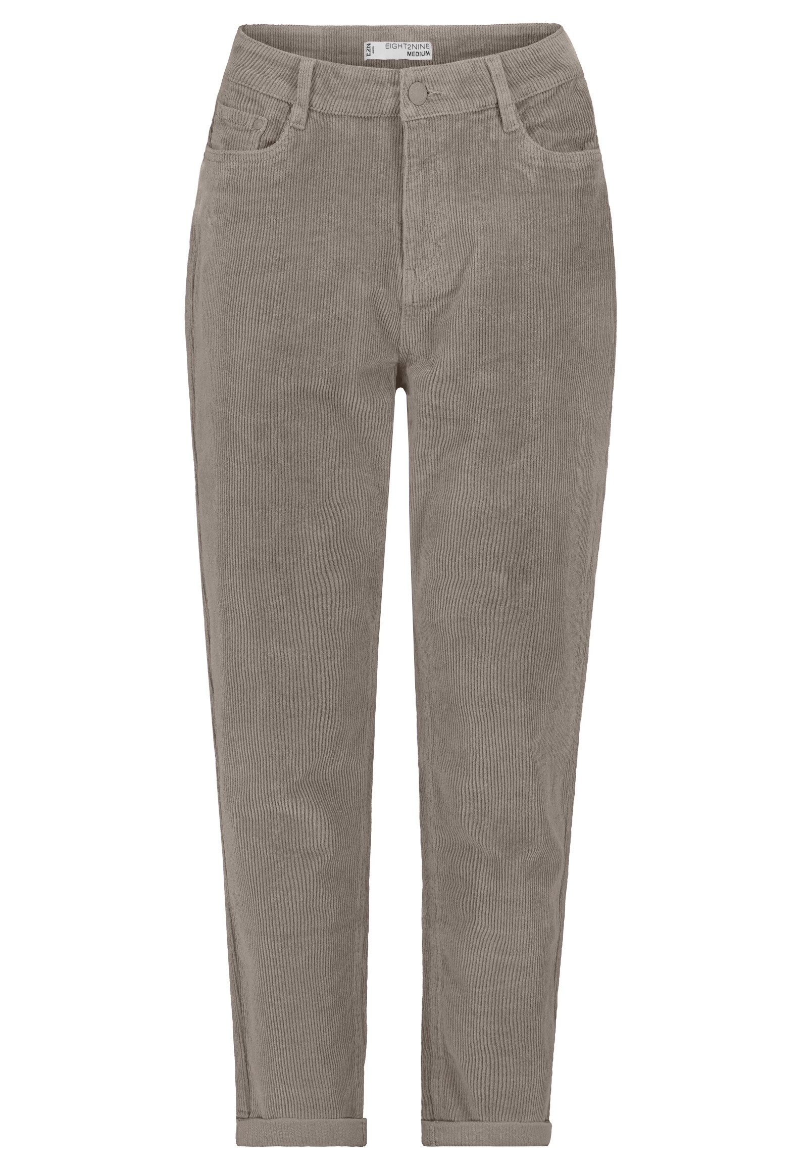 Eight2Nine Stoffhose Damen Kordhose MOM Fit mit Aufschlag 5 Pocket, Gürtels günstig online kaufen