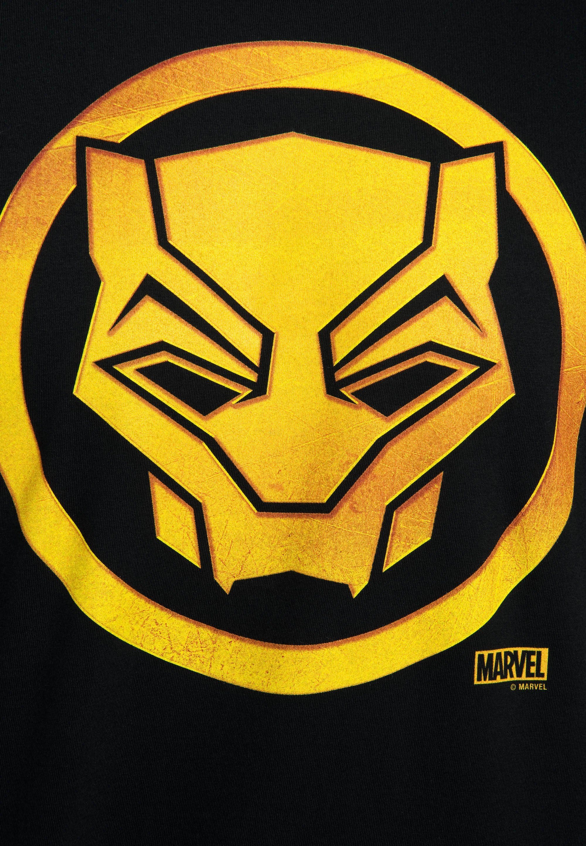 Black Black mit Panther - LOGOSHIRT Logo Panther-Logo T-Shirt Marvel