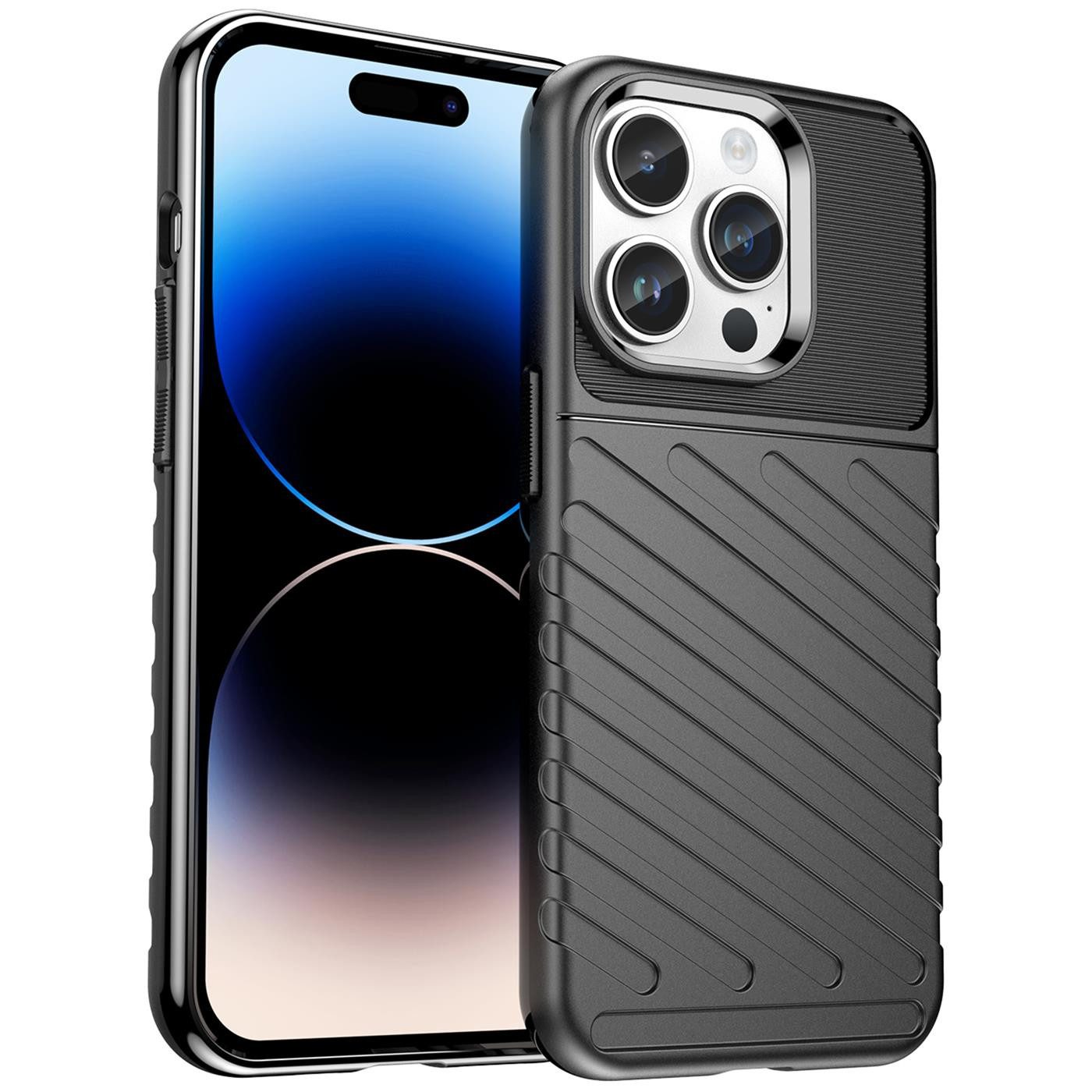 CoolGadget Handyhülle Thunder Hybrid Case für Apple iPhone 14 Pro Max 6,7 Zoll, stylische rutschfeste Schutzhülle Handy Hülle für iPhone 14 Pro Max