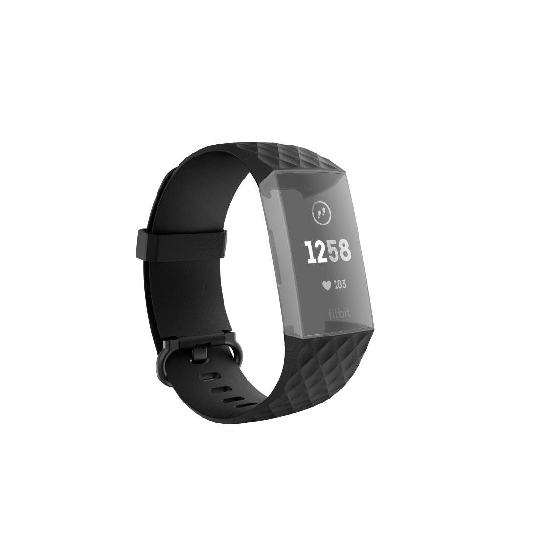 Hama Smartwatch-Armband 22mm, Charge 3 cm Fitbit schwarz Ersatzarmband für 19,9 und 4, Fitbit Charge