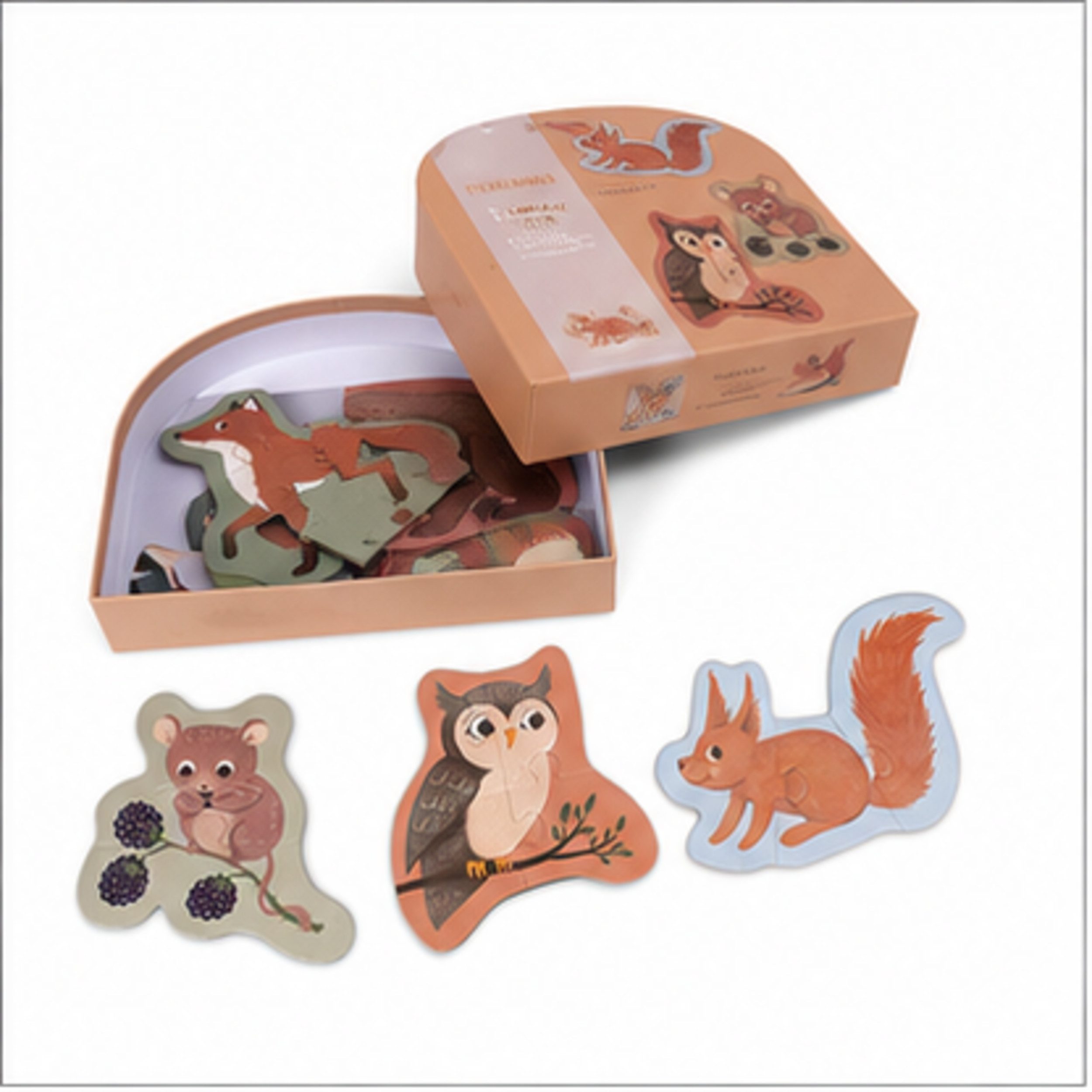 FILIBABBA Puzzle Set mit 7 Puzzles, 2 Puzzleteile, Hochwertiges Puzzle, Förderung Feinmotorik oder Problemlösung
