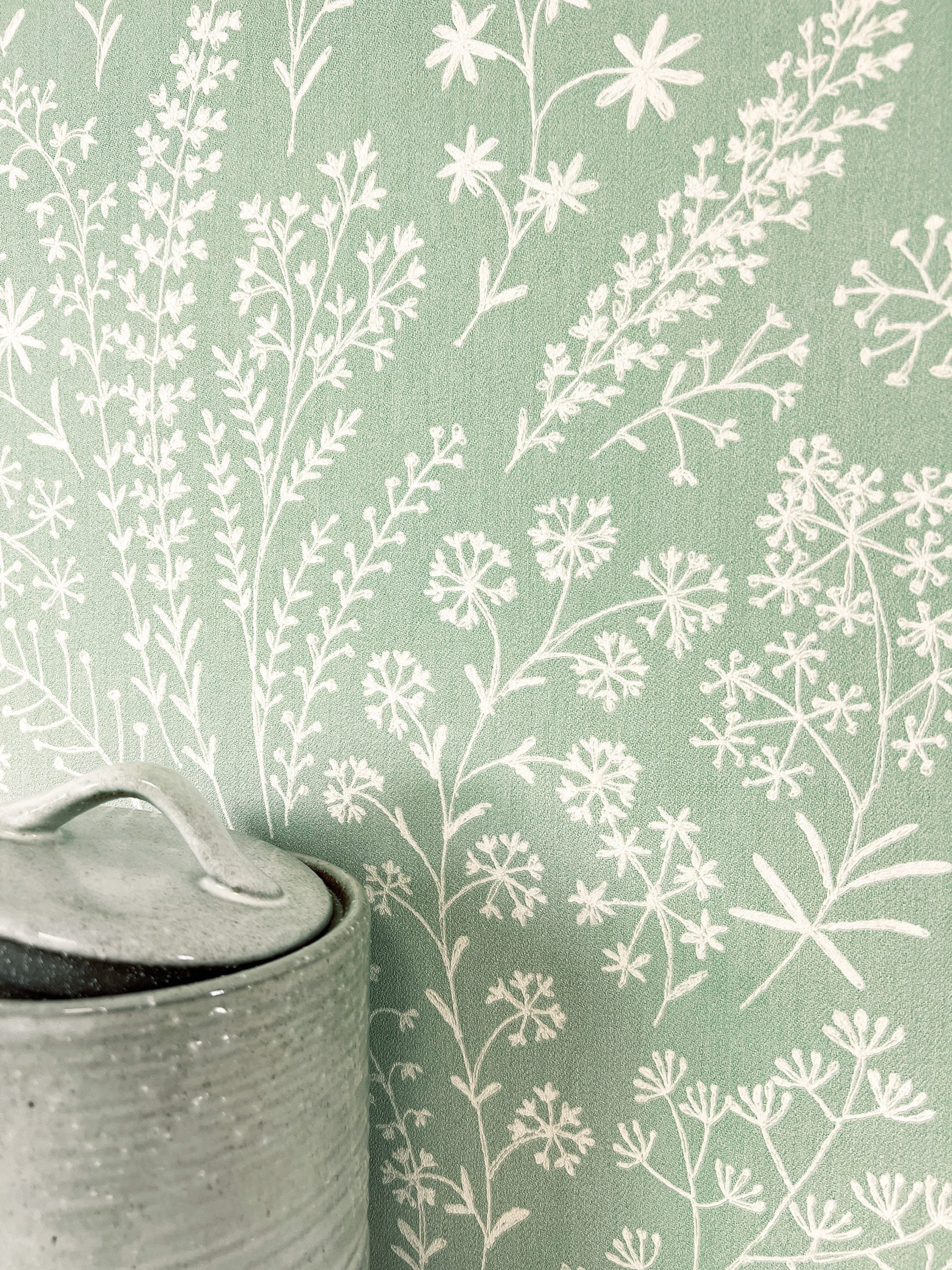 Newroom Vliestapete, Grün Tapete Floral Blumen günstig online kaufen