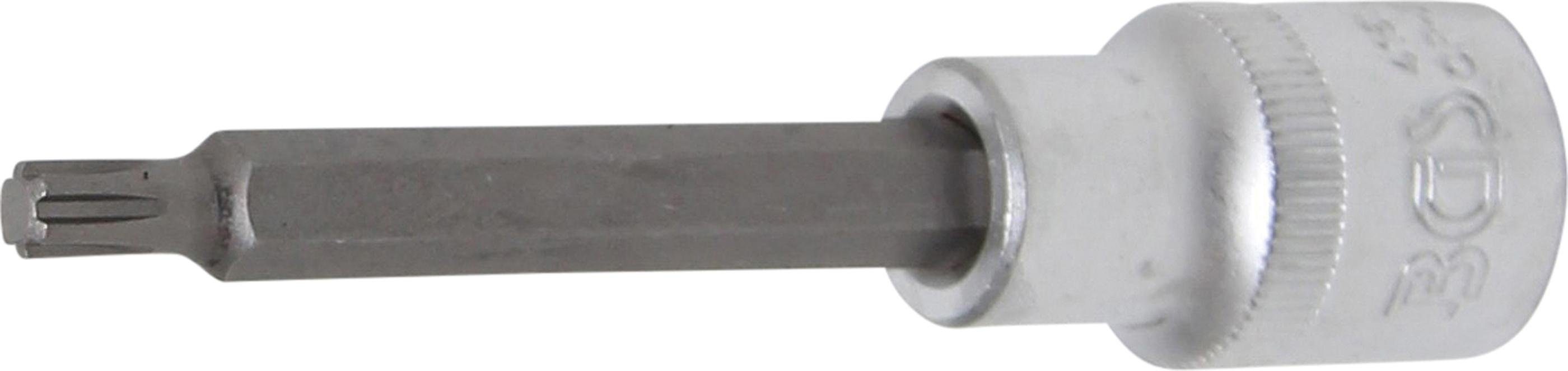 BGS technic Bit-Schraubendreher Bit-Einsatz, Länge 100 mm, Antrieb Innenvierkant 12,5 mm (1/2), Keil-Profil (für RIBE) M6