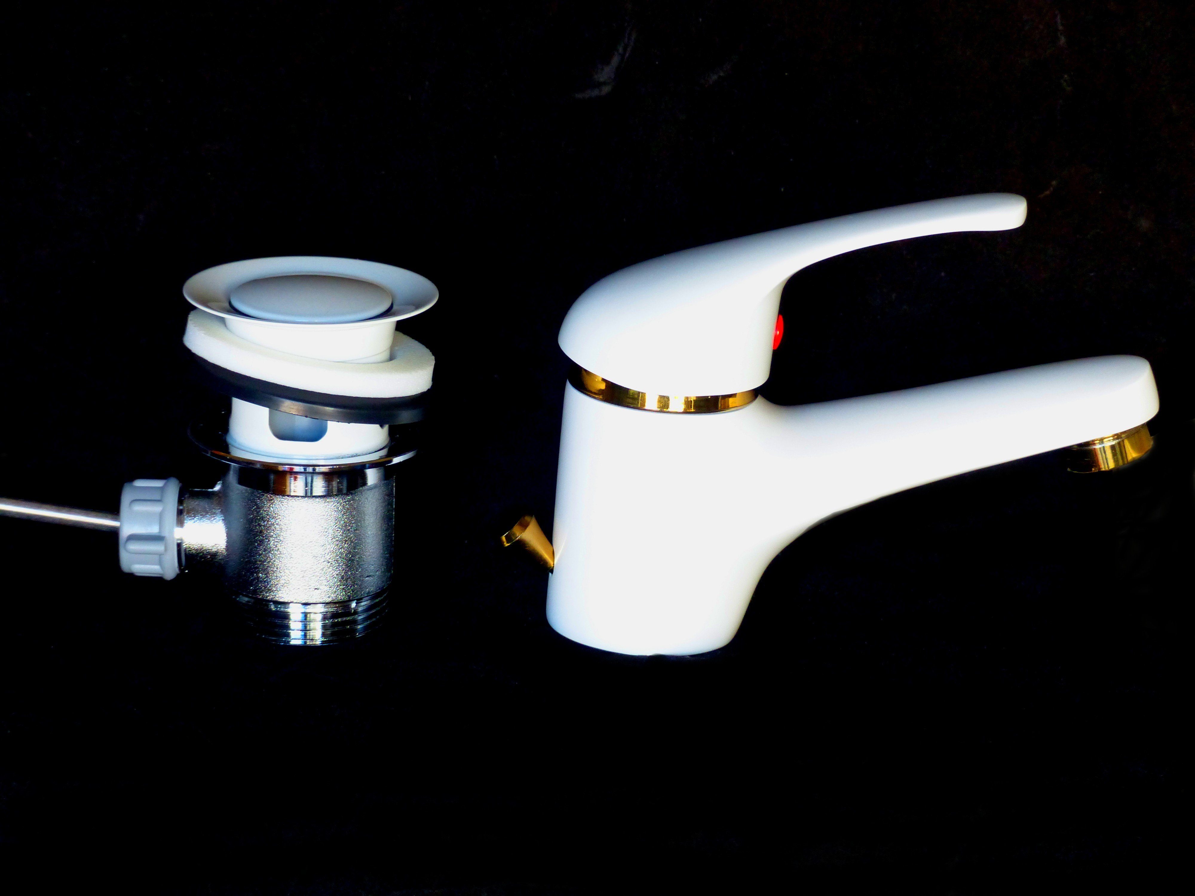 Wagner Armaturenwelt Waschtischarmatur Waschtischarmatur farbig + Ablaufgar günstig online kaufen