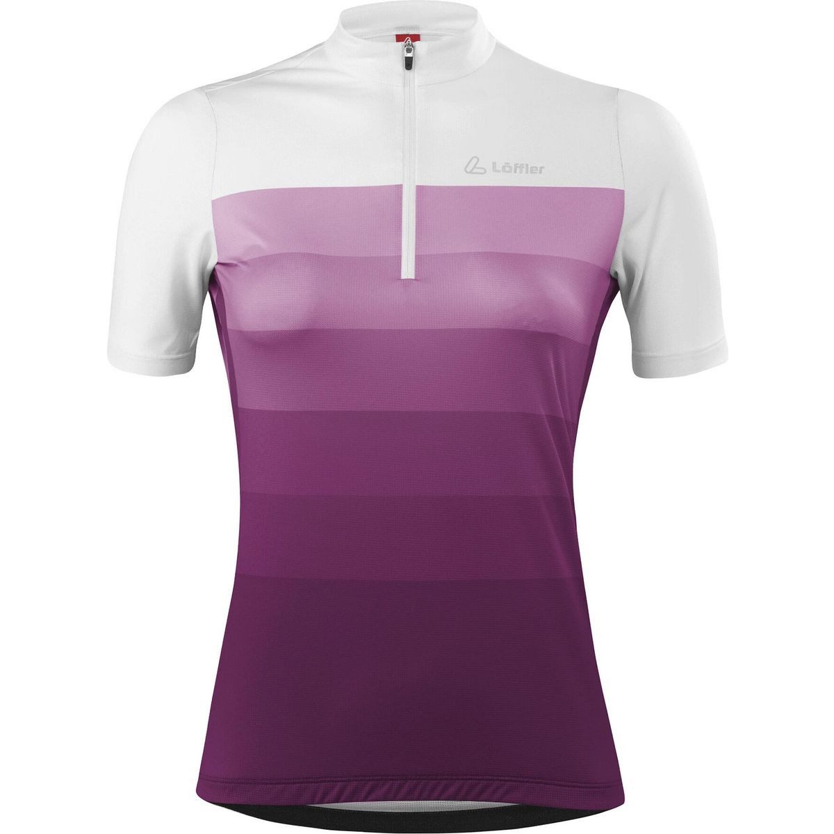Löffler Radtrikot Women Bike Jersey Half Zip Rainbow Mid Stilvolles Damen-Radtrikot mit schnelltrocknendem Material, Mid